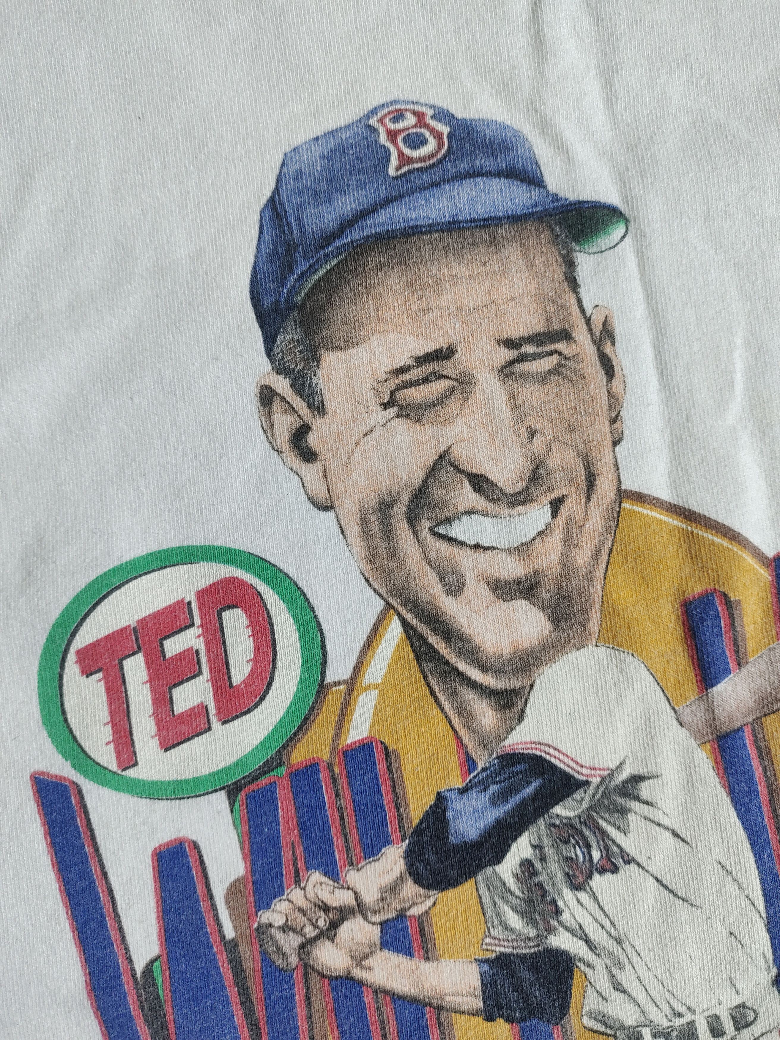 MLB × Salem Sportswear × Vintage Vintage Ted Williams Caricature 1989 T-shirt Size US XL / EU 56 / 4 - 5 Thumbnail