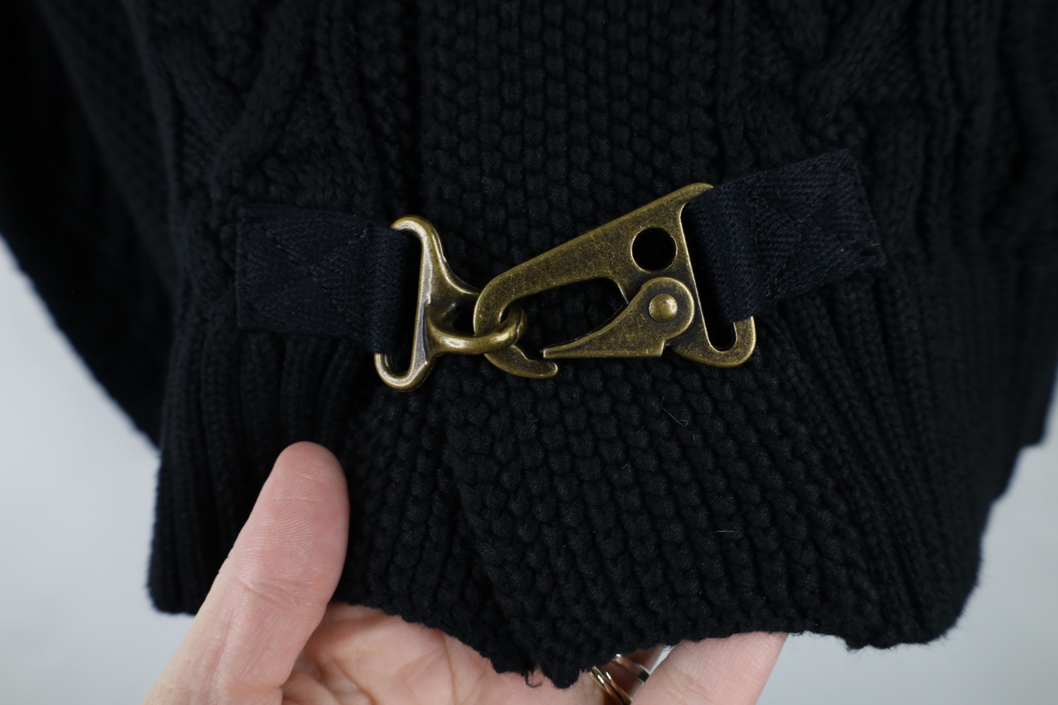 Ralph Lauren × Vintage Vintage 90s Ralph Lauren Knit Clasp Hook Button Sweater Size L / US 10 / IT 46 - 4 Thumbnail