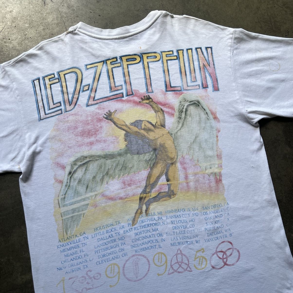 Band Tees × Vintage VTG 1995 Led Zeppelin No Quarter Tour Band Tee Shirt Size US L / EU 52-54 / 3 - 4 Thumbnail