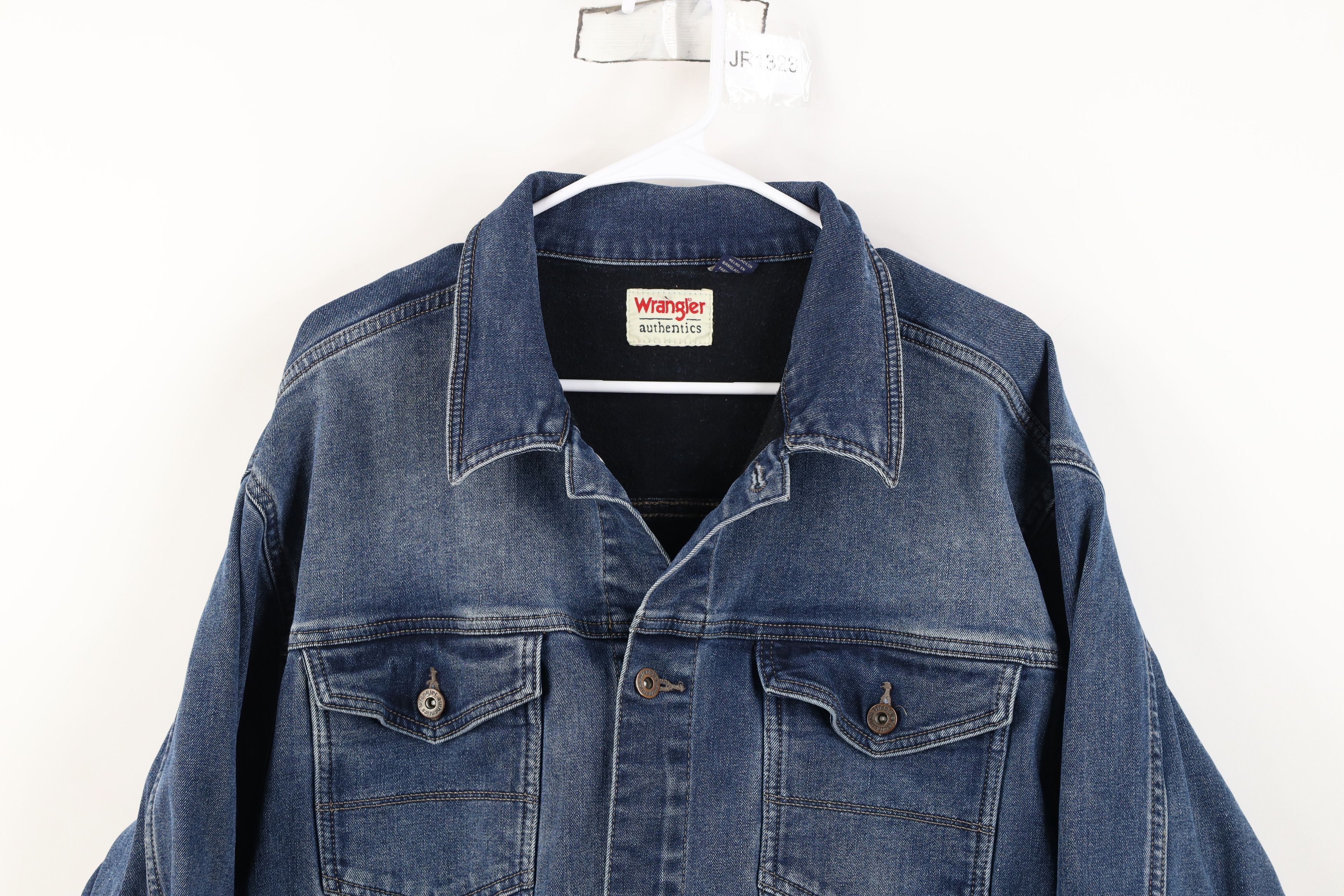 Wrangler Vintage Y2K Wrangler Denim Jean Trucker Jacket Blue Cotton Size US XL / EU 56 / 4 - 2 Thumbnail
