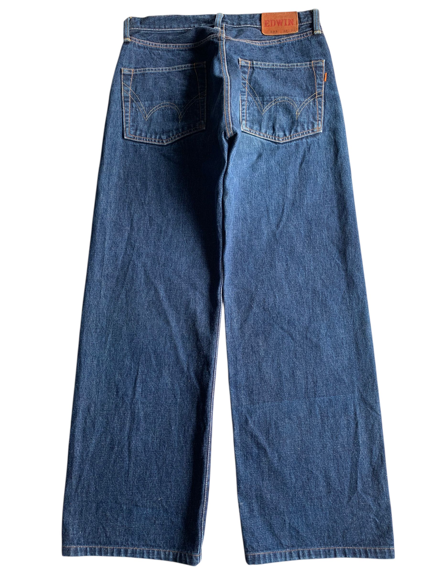 Edwin VINTAGE EDWIN 505 BAGGY SELVEDGE JAPANESE DENIM Size US 30 / EU 46 - 3 Thumbnail
