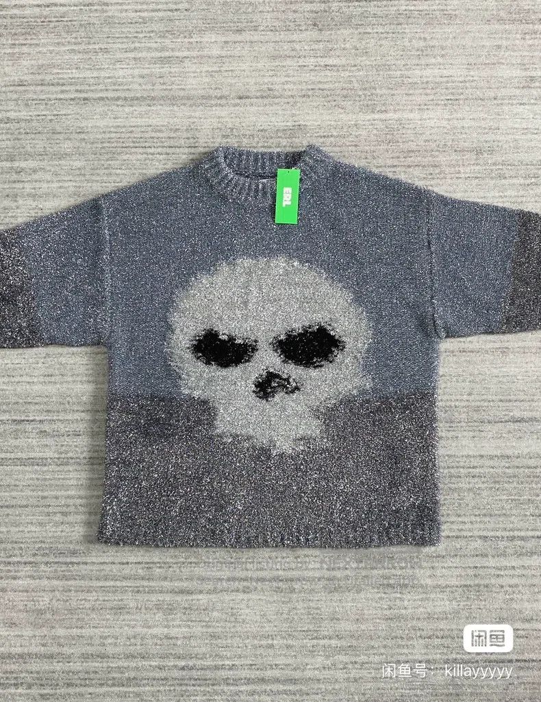 ERL ERL Silver Glitter Skull Print Glitter Skeleton Gradient R Size US L / EU 52-54 / 3 - 2 Thumbnail
