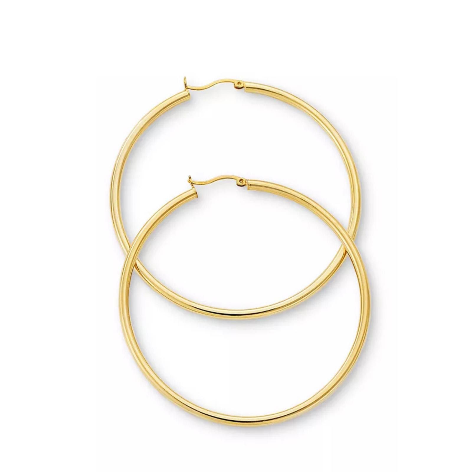 Macys Macy’s Round Hoop Earrings – 14k Gold Over Sterling Silver Size ONE SIZE - 2 Thumbnail