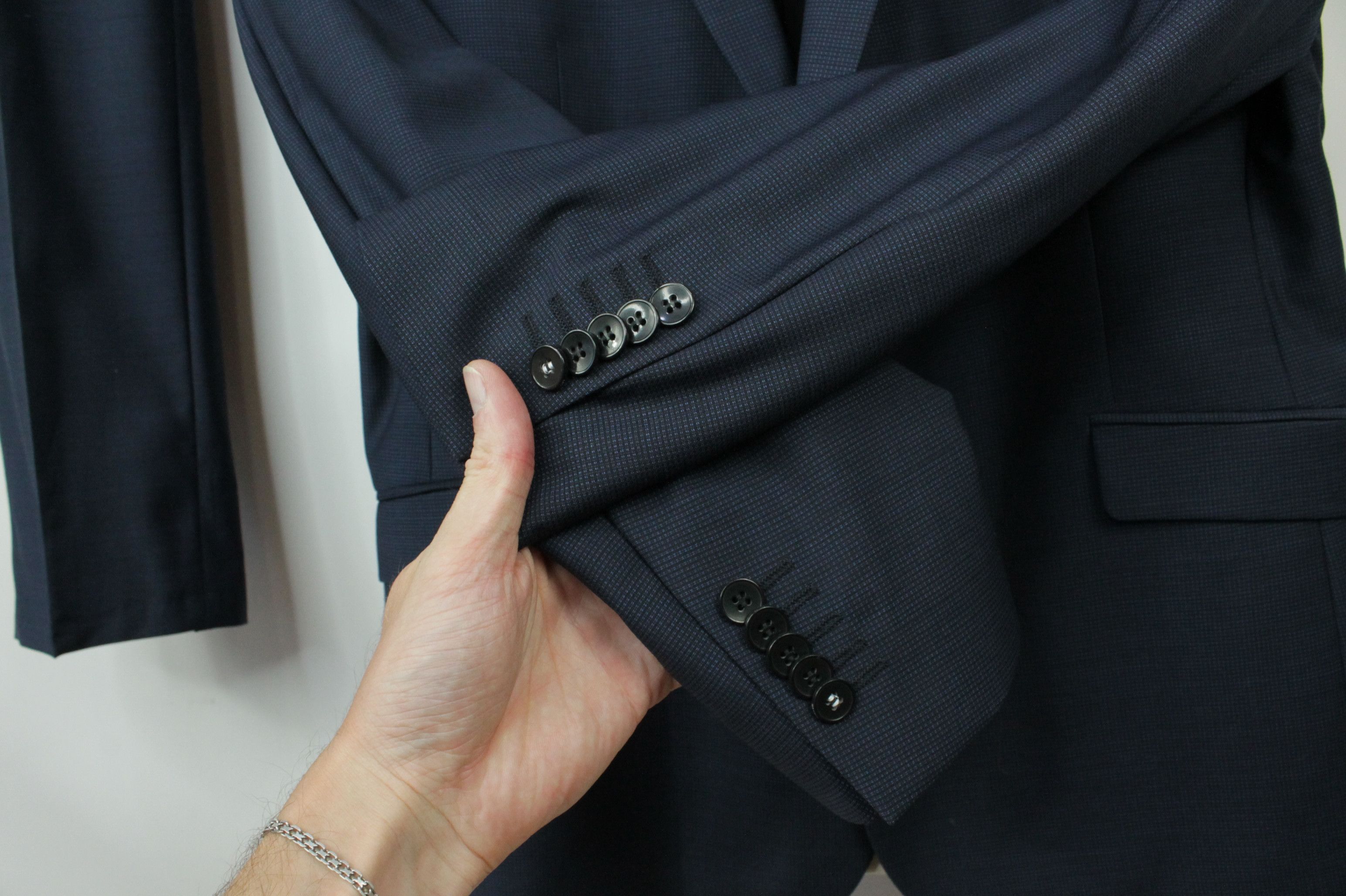 Strellson Strellson Allen/Mercer Slim Fit Blue Wool Formal Men's Suit Size 40R - 4 Thumbnail