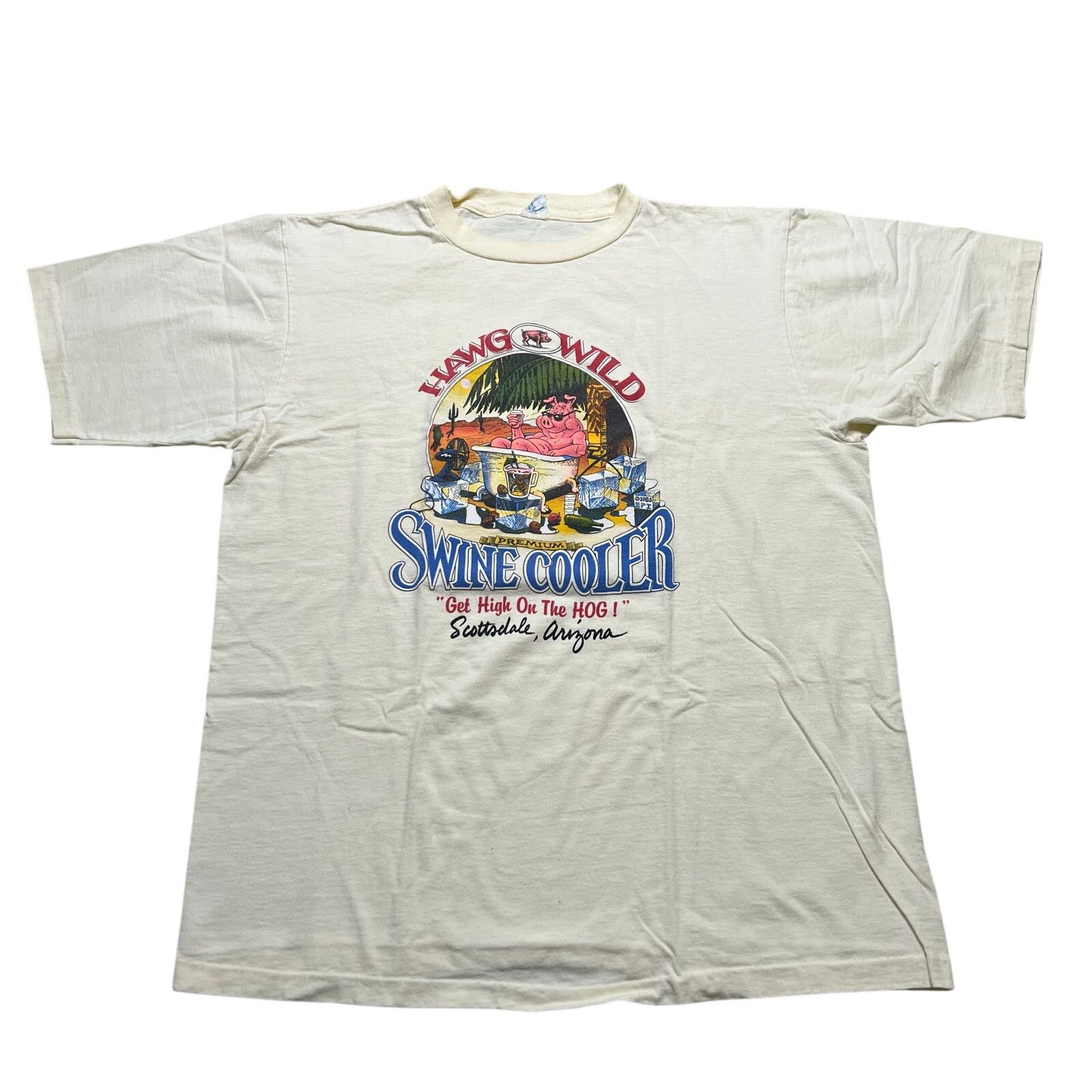 Vintage Vintage HAWG WILD SWINE COOLER PIG GET HIGH Sz XL 80s Size US XL / EU 56 / 4 - 1 Thumbnail