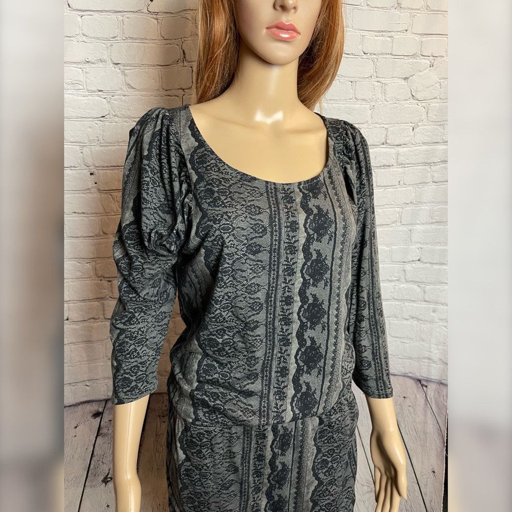 Juicy Couture Juicy Couture Lace Print Silk Blend Mini Dress Size L Size L / US 10 / IT 46 - 3 Thumbnail