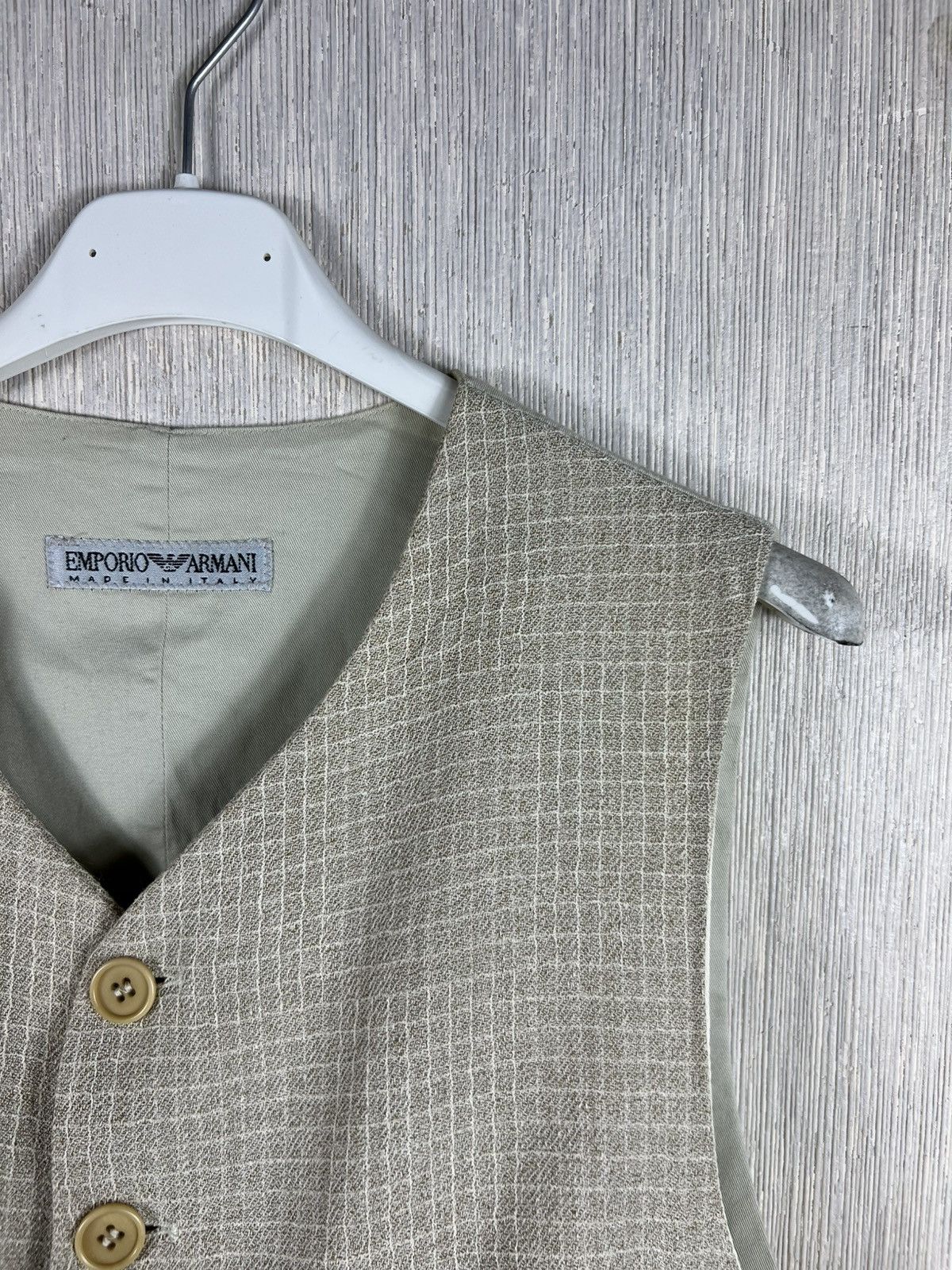 Emporio Armani Vintage 90s Emporio Armani archival linen suit vest Size 48R - 11 Thumbnail