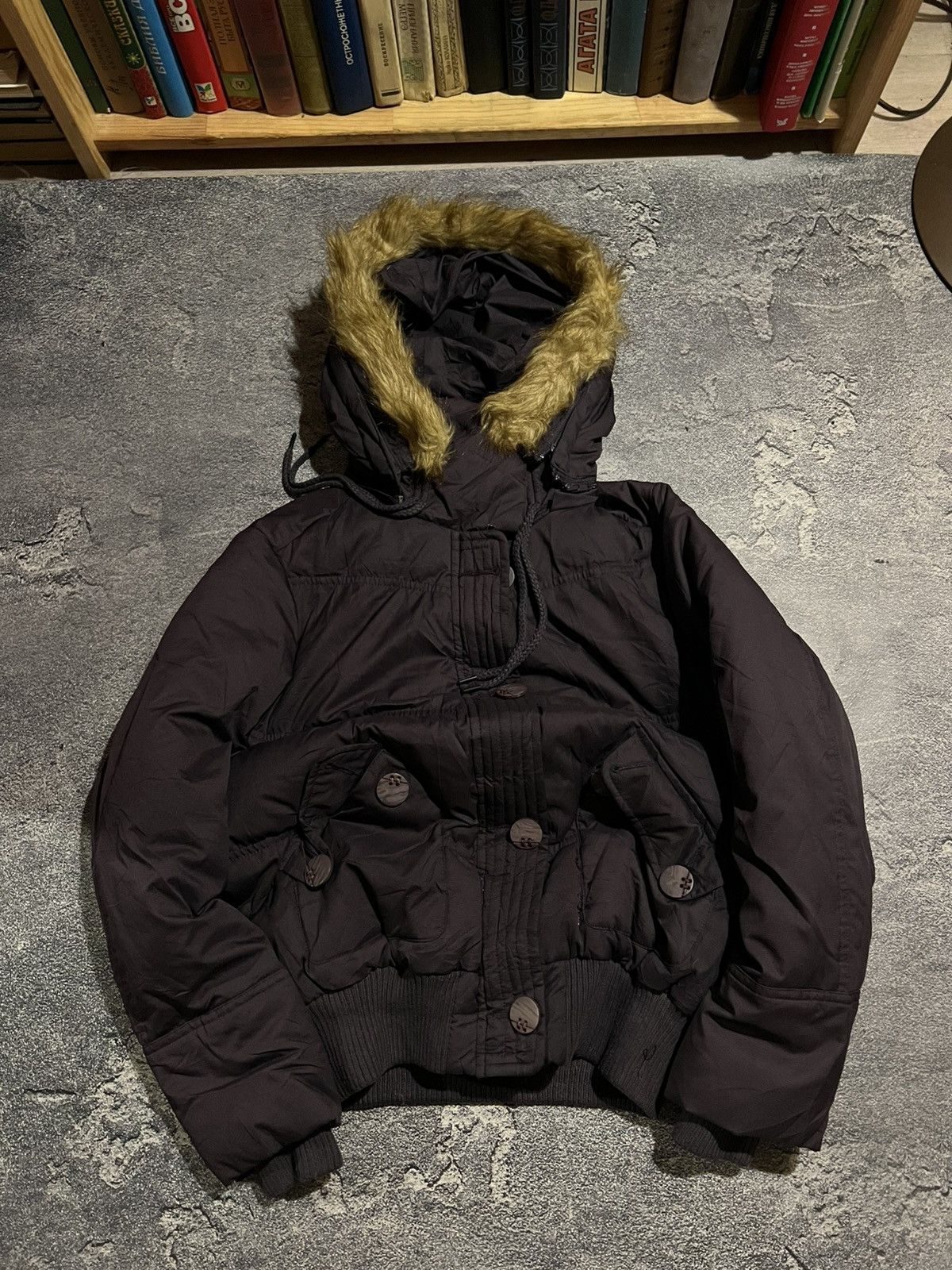 Japanese Brand Number Nine Style Nylon Glamour Bomber / Archive Darkwear 90 Size US S / EU 44-46 / 1 - 1 Thumbnail