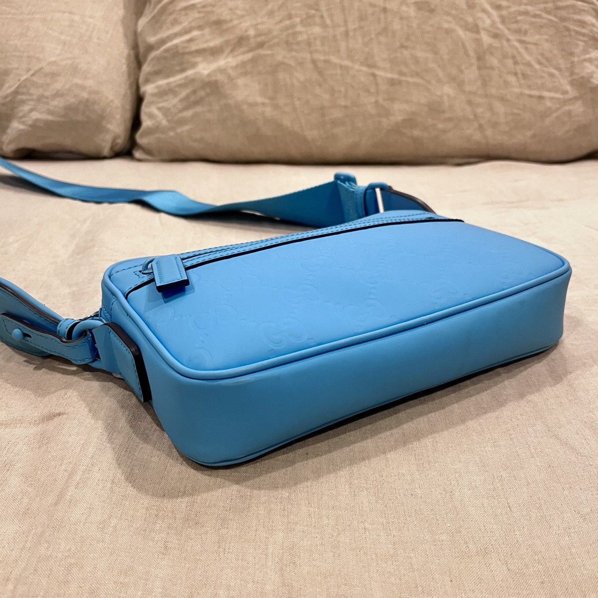 Gucci $2600 Gucci GG Monogram Embossed Waterproof Leather Bag Size ONE SIZE - 7 Thumbnail