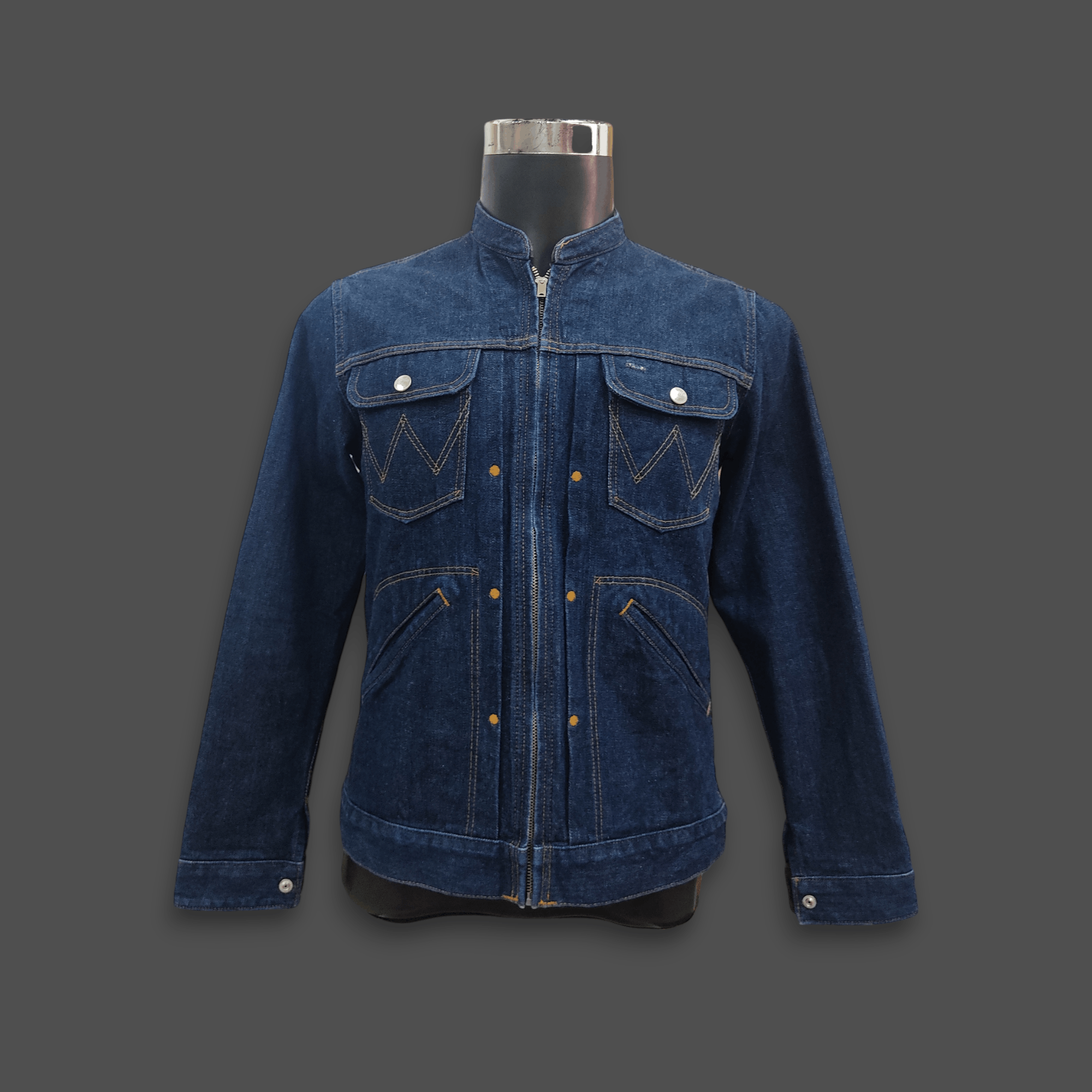 Japan Blue WRANGLER BLUE BELL Collarless Denim Jacket Size US M / EU 48-50 / 2 - 1 Thumbnail