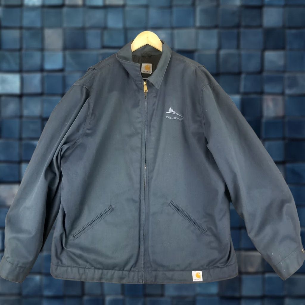 Carhartt Vintage Carhartt Bomber Jacket Mens XXL Blue Canvas Quilted Embroidered 90s Outdoor Lined Jacket Size US XXL / EU 58 / 5 - 1 Thumbnail
