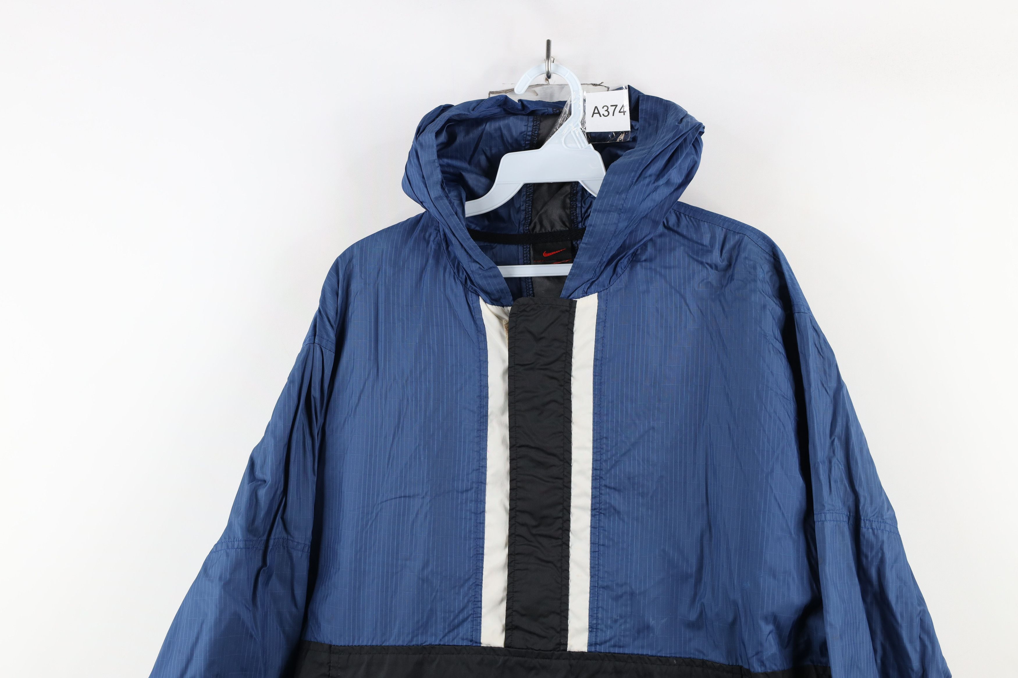 Nike × Vintage Vintage 90s Nike Swoosh Hooded Anorak Windbreaker Jacket Size US S / EU 44-46 / 1 - 2 Thumbnail