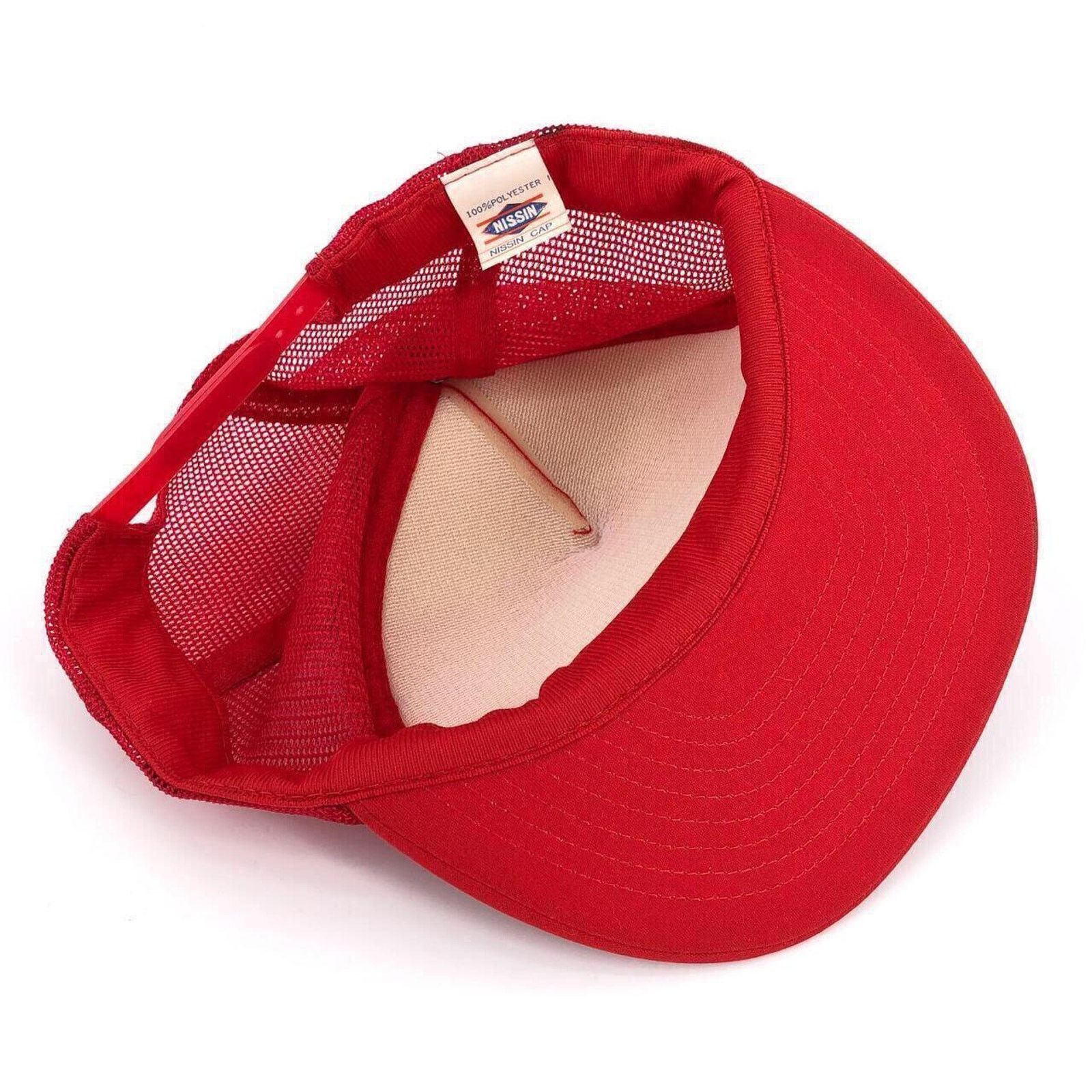 Nissan × Vintage 80s West Building Supply red trucker hat 1980s vintage Size ONE SIZE - 3 Thumbnail