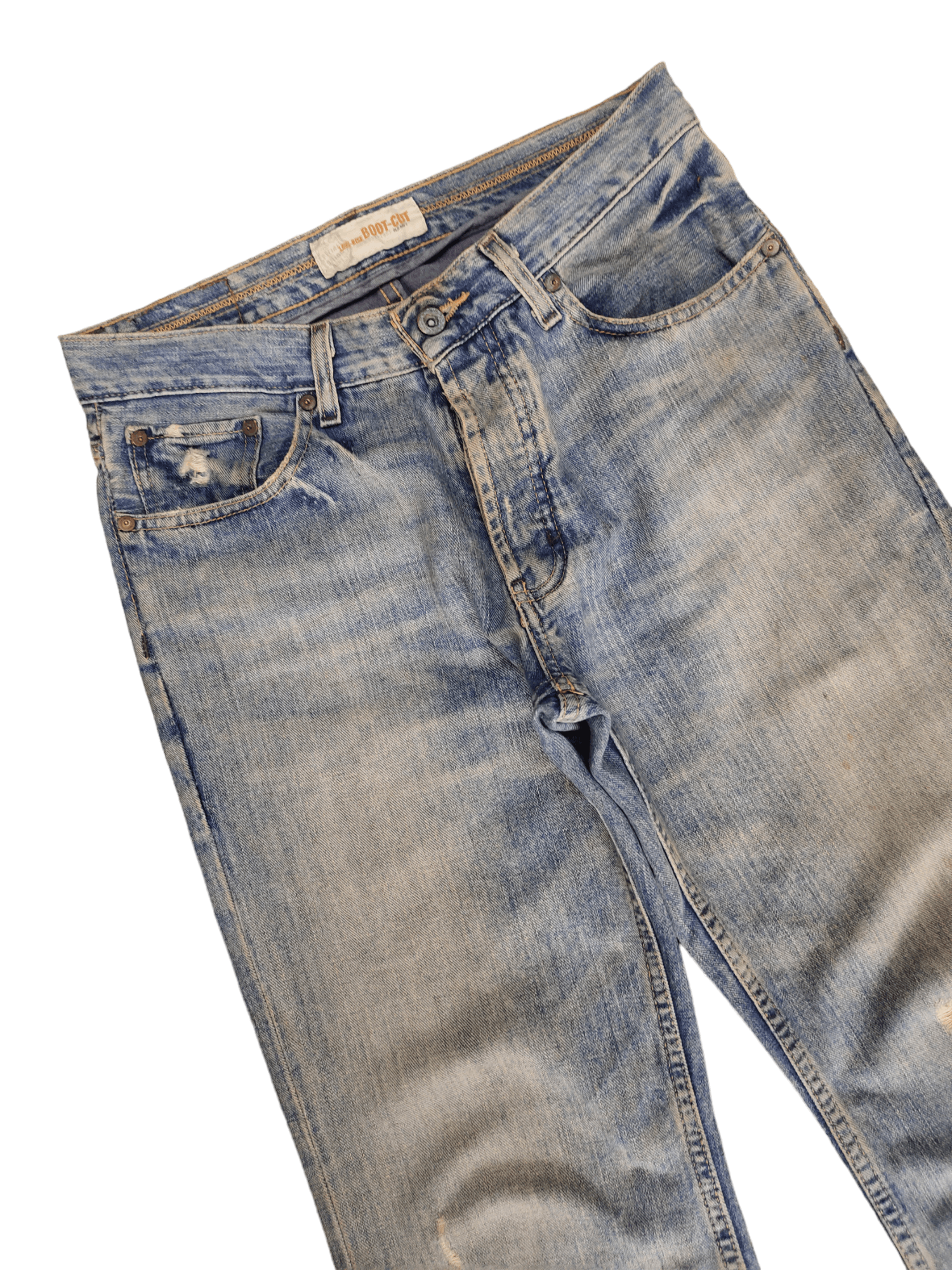 If Six Was Nine Flare Jeans Old navy Distress Faded Boot Cut Y2k Mudmax Size US 30 / EU 46 - 5 Thumbnail