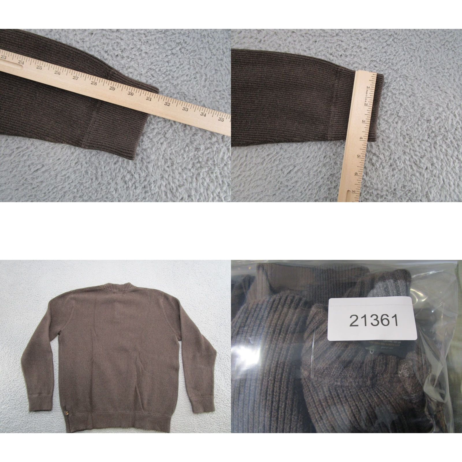 Eddie Bauer VINTAGE Eddie Bauer Mens Sweater 100% Cotton Brown Hip Long Henley Ribbed Knit XL Tall Size Size US XL / EU 56 / 4 - 8 Thumbnail
