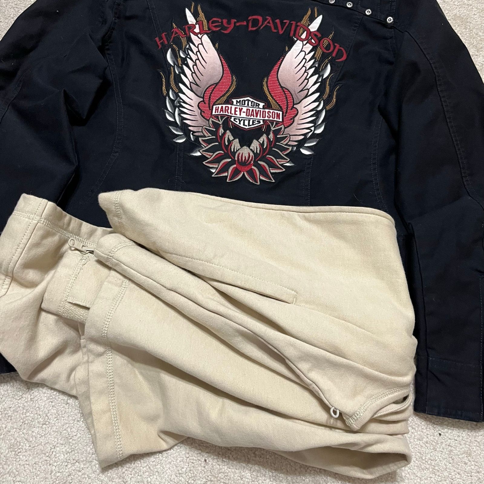 Harley Davidson Harley-Davidson Black Riding Jacket XL Detachable Tan Hoodie Size US XL / EU 56 / 4 - 5 Thumbnail