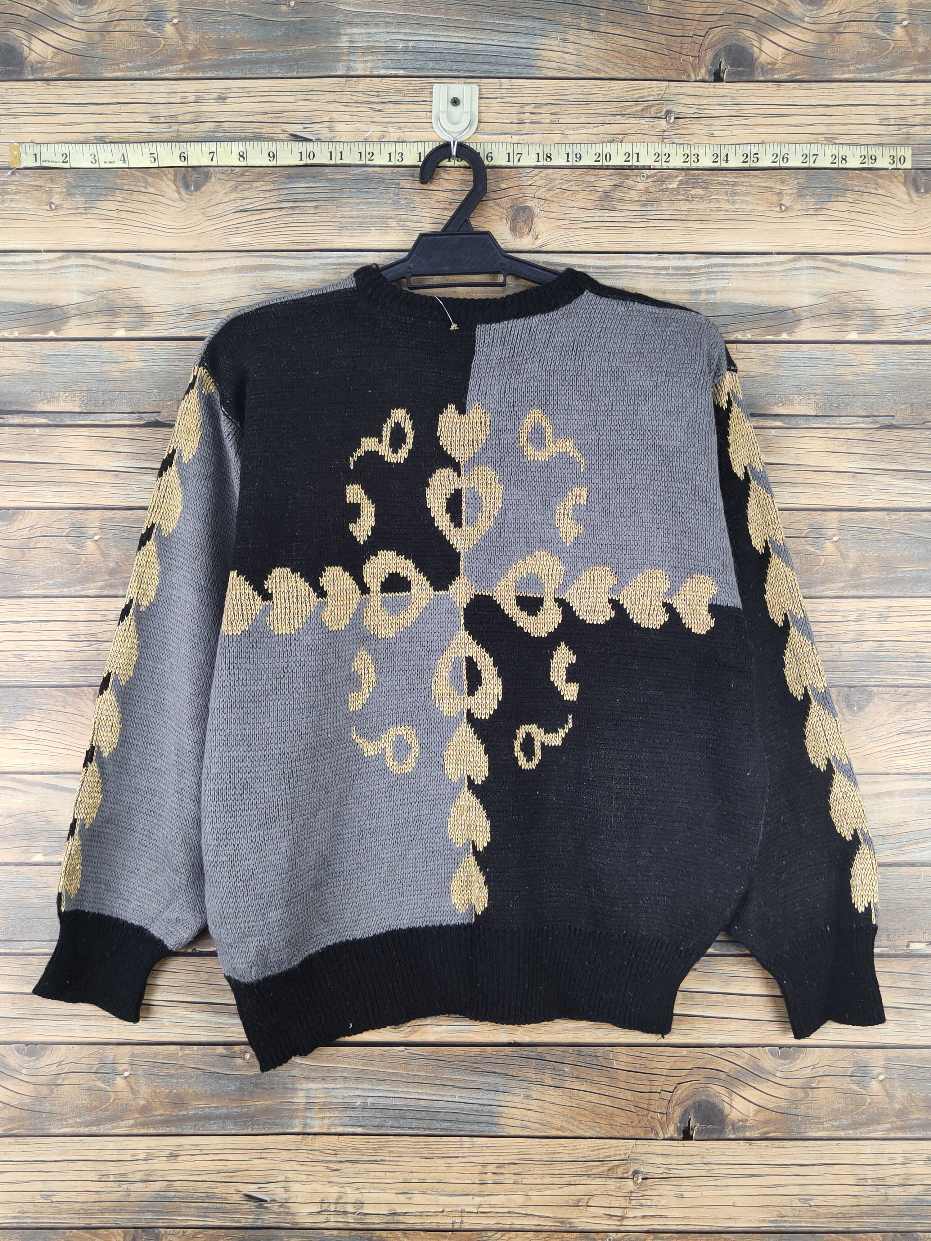 Vintage Japanese Brand Black Gray Knitwear Cardigan #W1818 Size US S / EU 44-46 / 1 - 7 Thumbnail