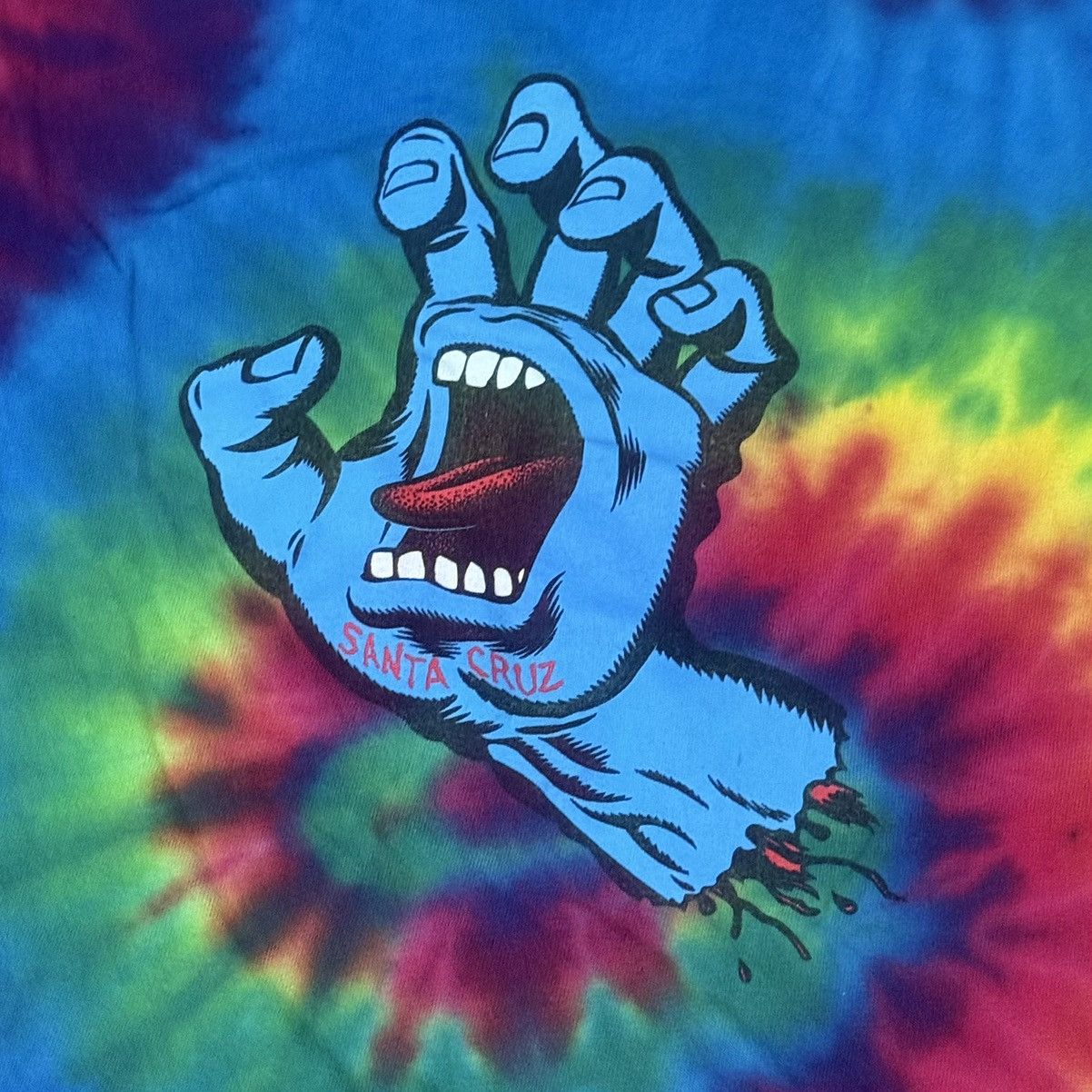 Santa Cruz Skateboards Santa Cruz Skateboards Screaming Hand Tie Dye Colorful Tee M Size US M / EU 48-50 / 2 - 4 Thumbnail