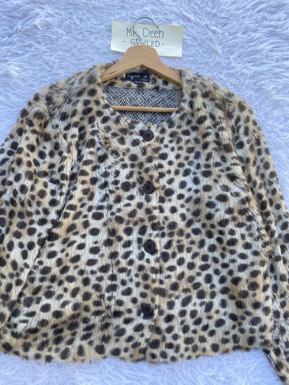 agnes b. Rare agnes b. Fur Leopard Gold Button Jacket Size M / US 6-8 / IT 42-44 - 1 Thumbnail