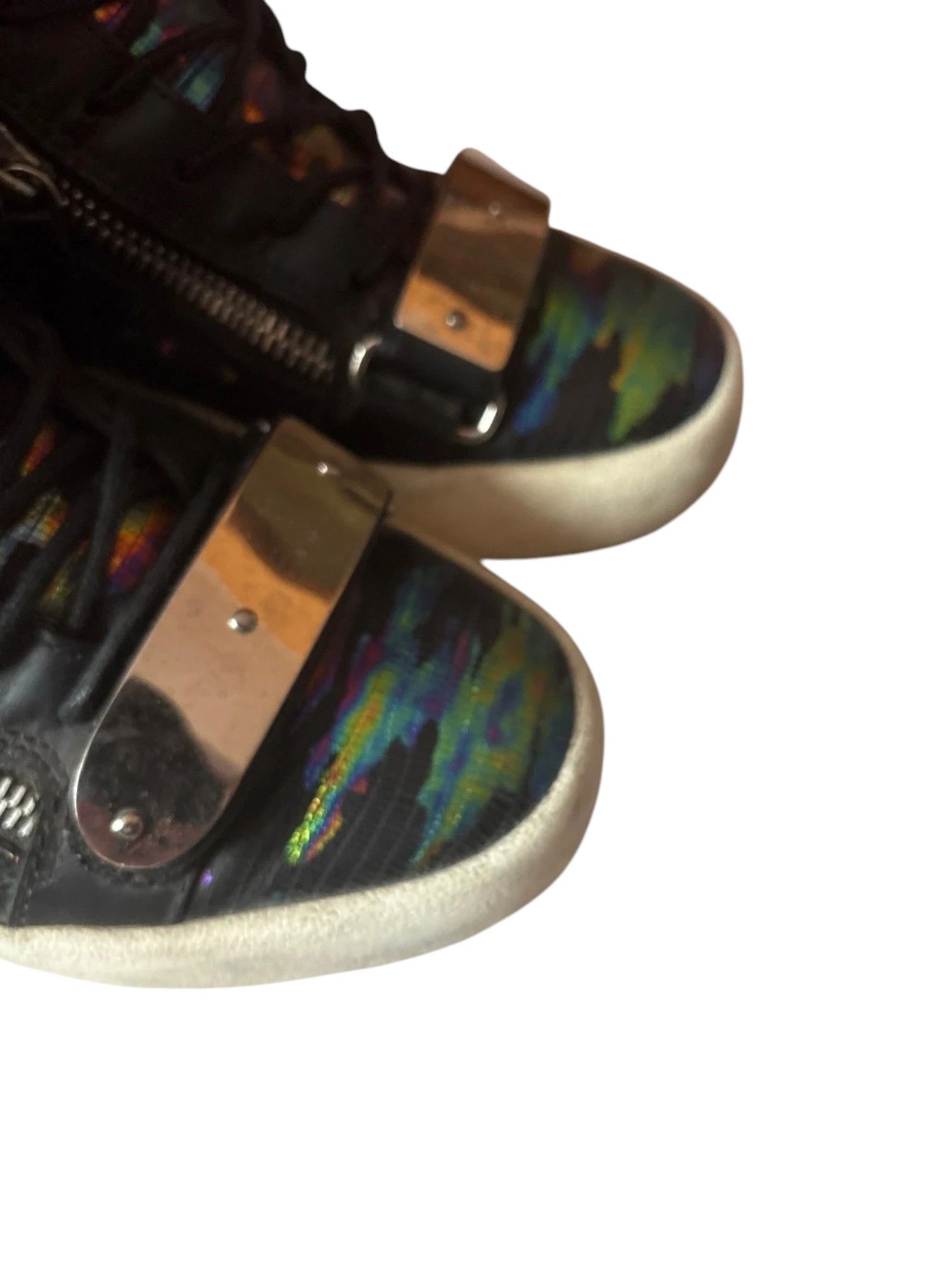 Giuseppe Zanotti Giuseppe Zanotti Lizard Silver Strap Sneaker c. 2013 Size US 8 / EU 41 - 3 Thumbnail