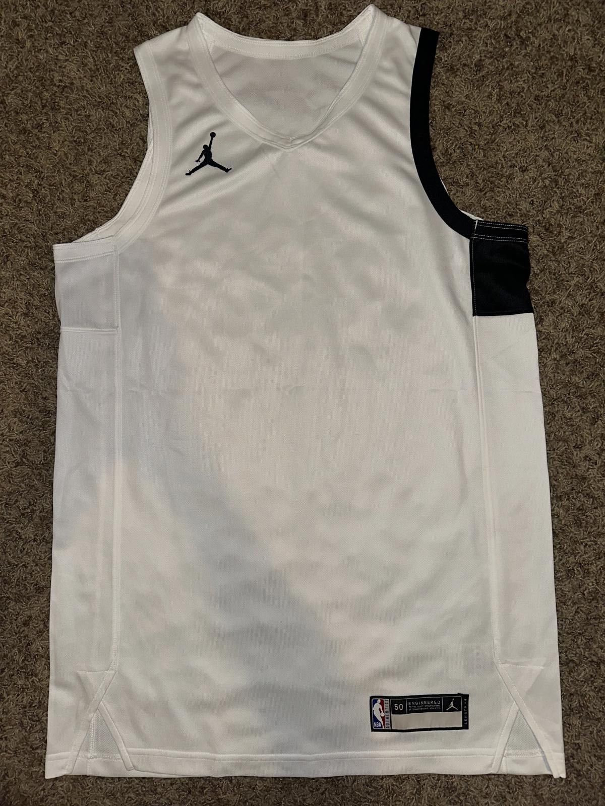 Designer Air Jordan Men’s NBA Team Issue White Blank Jersey Size US XXL / EU 58 / 5 - 1 Thumbnail