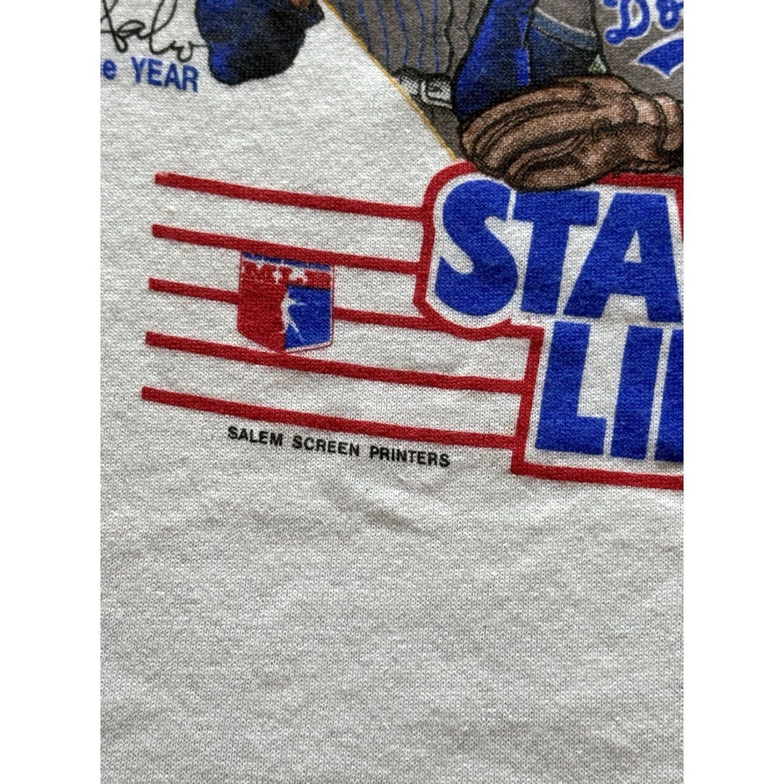 Salem Sportswear VINTAGE 1980S Starting Lineup Winners T-Shirt L White Salem Sportswear Men 80s Cartoon Sports Logo Crew Neck Short Sleeve MLB Jose Conseco Kirk Gibson Size US L / EU 52-54 / 3 - 4 Thumbnail