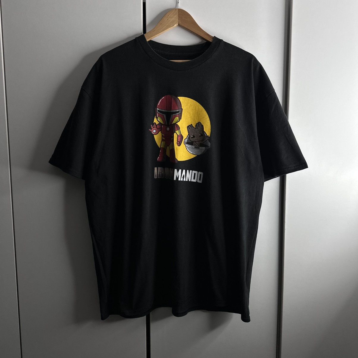 Cartoon Network × Marvel Comics × Star Wars Iron Mando Star Wars Marvel T-shirt Iron Man Mandalorian vtg Size US XL / EU 56 / 4 - 1 Thumbnail
