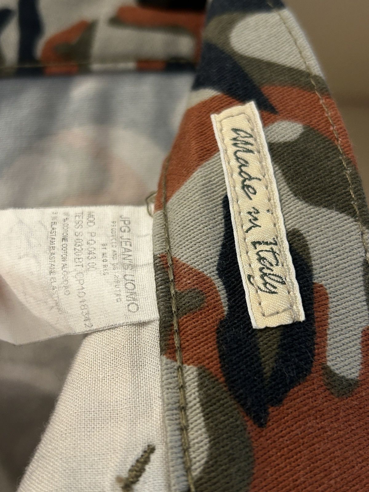 Jean Paul Gaultier Jean Paul Gaultier vintage punk faces camo wide leg pants Size US 30 / EU 46 - 12 Thumbnail