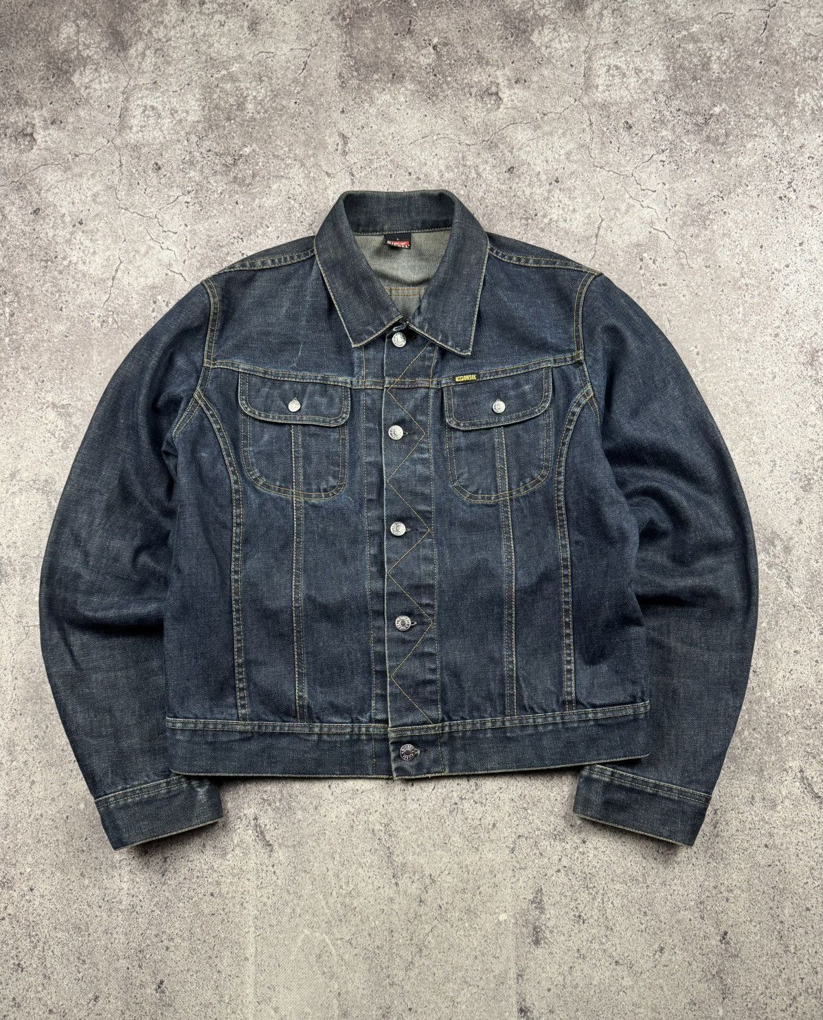 Diesel VINTAGE DIESEL CUSTOM GRAFFITI DENIM CROPPED Y2K JACKET JPN Size US L / EU 52-54 / 3 - 4 Thumbnail