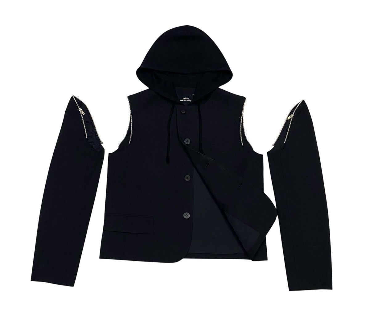Tricot Comme des Garcons Tricot Comme Des Garcons AD1990 Modular Wool Hoodie Jacket Size M / US 6-8 / IT 42-44 - 4 Thumbnail