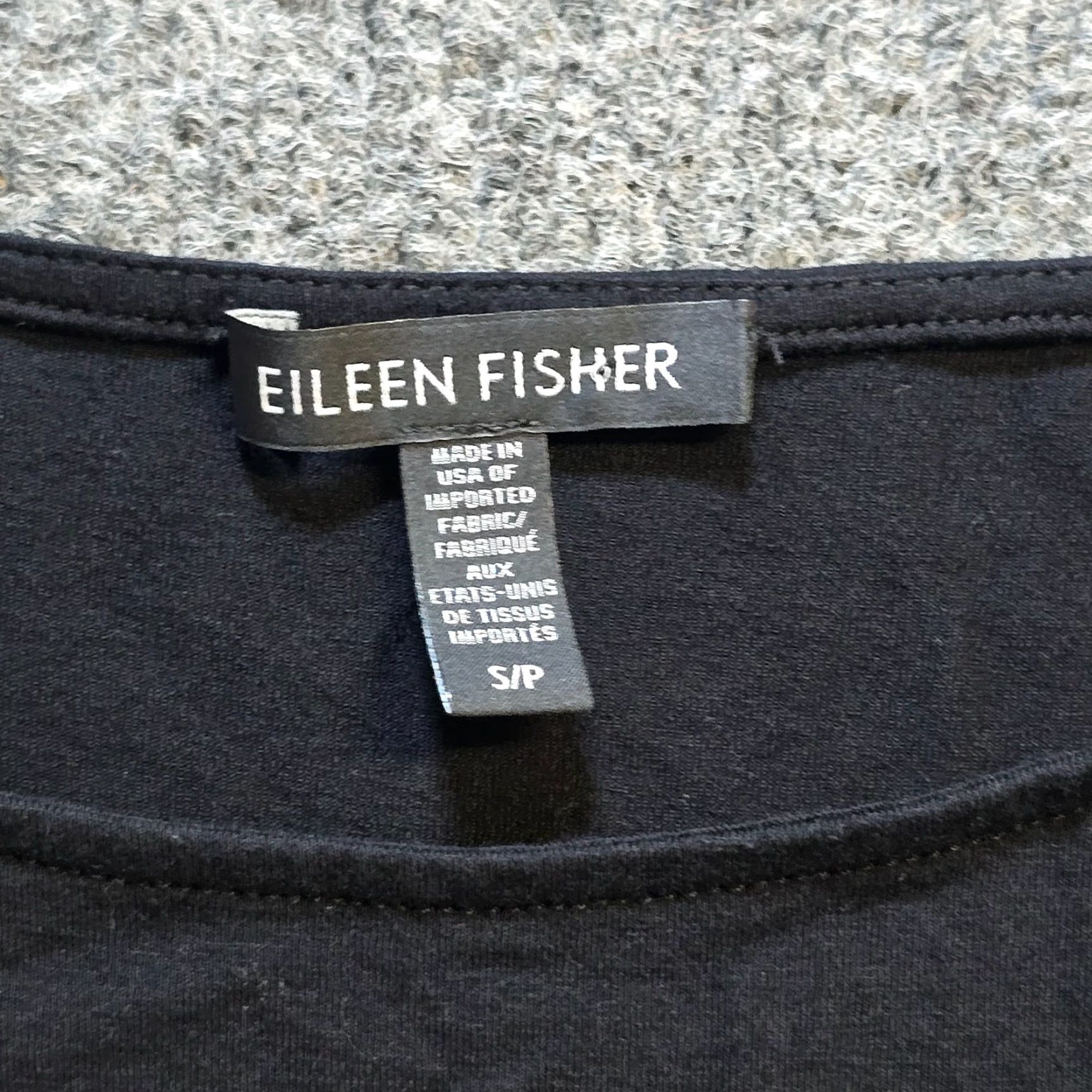 Eileen Fisher Eileen Fisher Top Womens Size Small Black Blue Asymmetrical Tank Tunic Stretchy Size S / US 4 / IT 40 - 3 Thumbnail