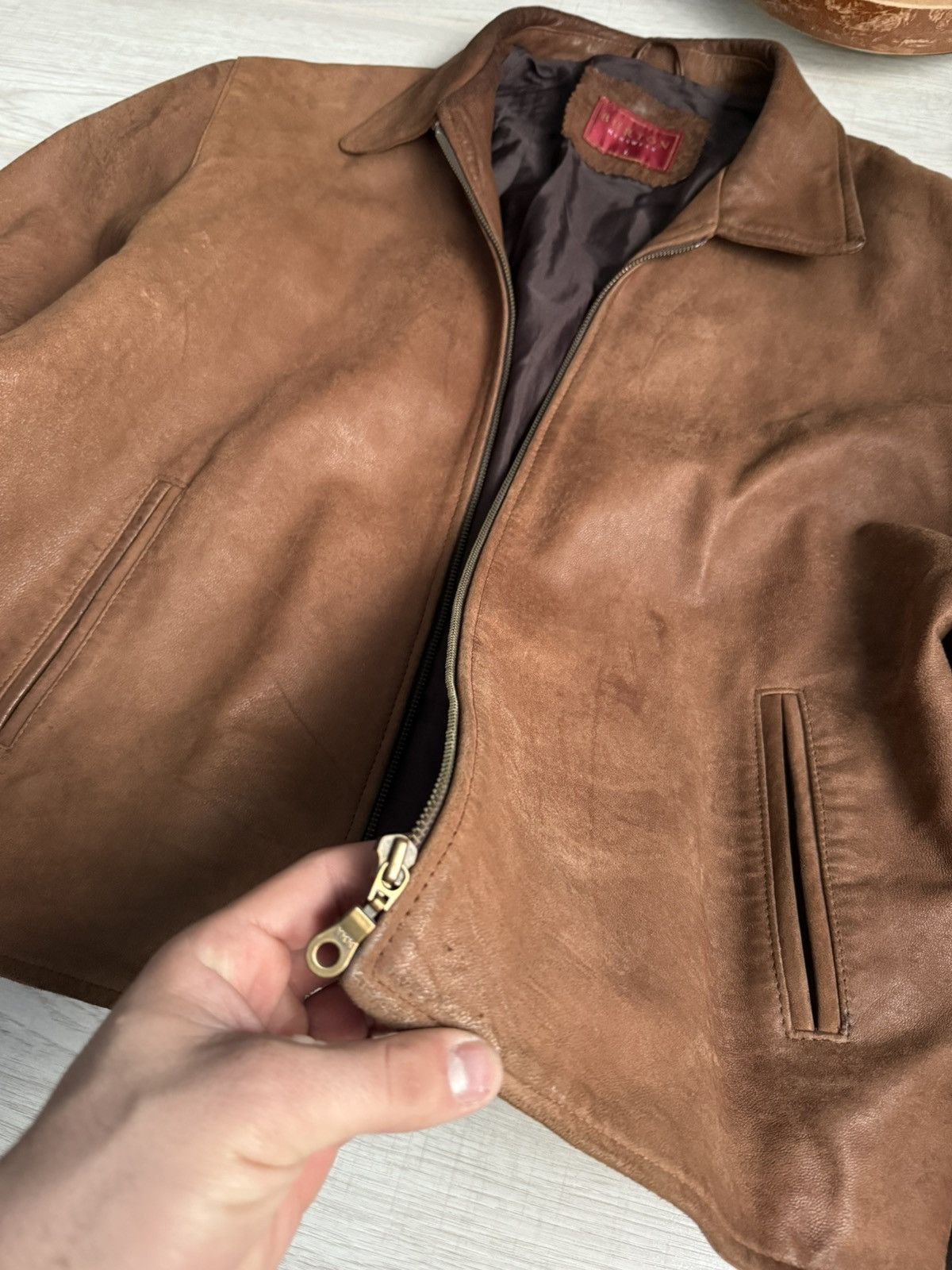 Burton × Genuine Leather Vintage Burton leather Jacket Size US L / EU 52-54 / 3 - 3 Thumbnail