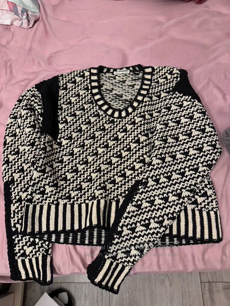 Jil Sander Jil Sander size 38 Black and white knitted sweater Size M / US 6-8 / IT 42-44 - 2 Thumbnail