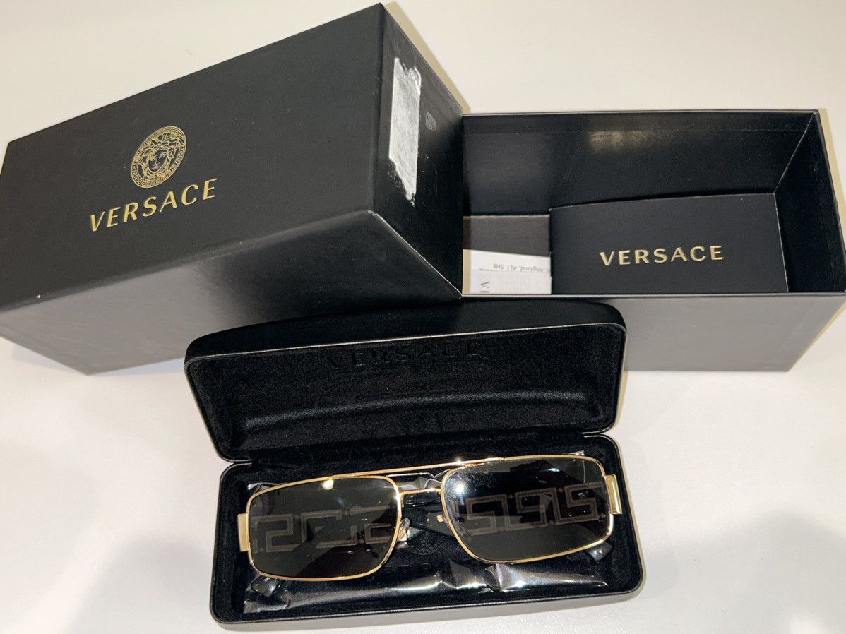 image of Versace Runway Ve2257 Sunglasses in Gold, Men's