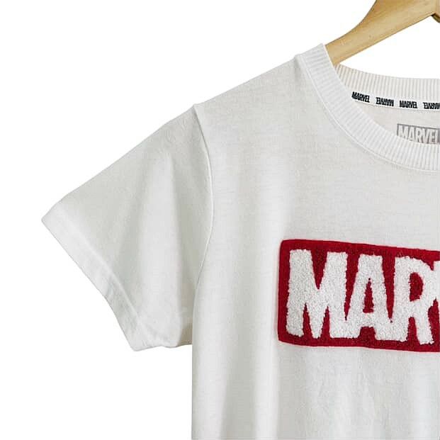 Marvel Comics MARVEL Red Fleece Logo Box Tee Size L / US 10 / IT 46 - 2 Thumbnail