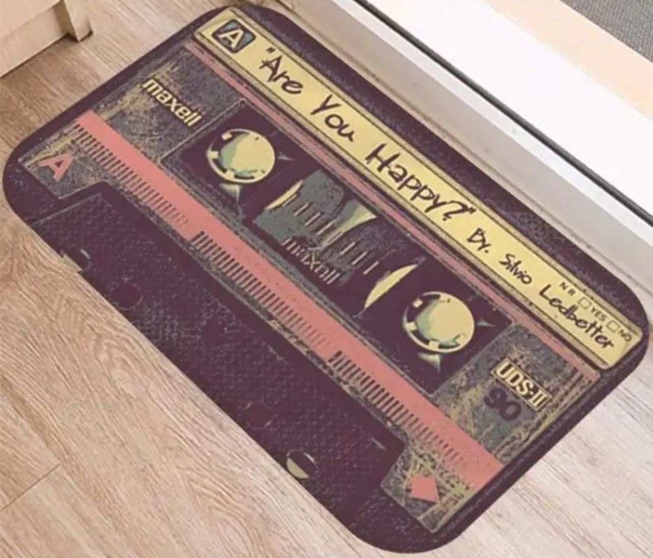 Japanese Brand Brown Soft Floor Mat 3D Cassette Music Tape Size ONE SIZE - 4 Thumbnail