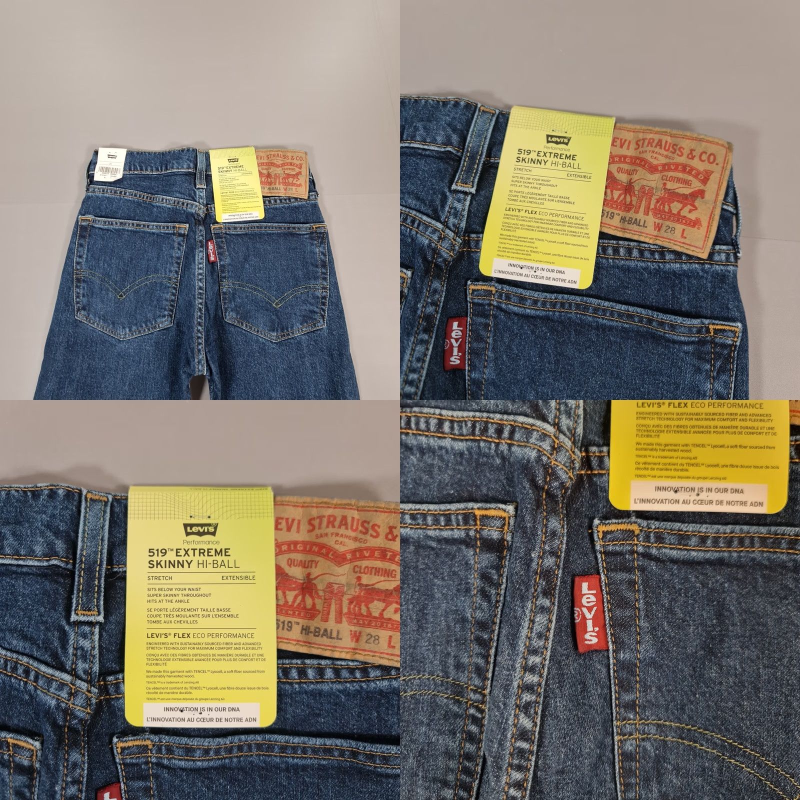 Levi's Levi's 519 Jeans Mens Blue W28 L29 Skinny Zip Fly Stretch Denim 5-Pocket Premium New Size US 28 / EU 44 - 8 Thumbnail