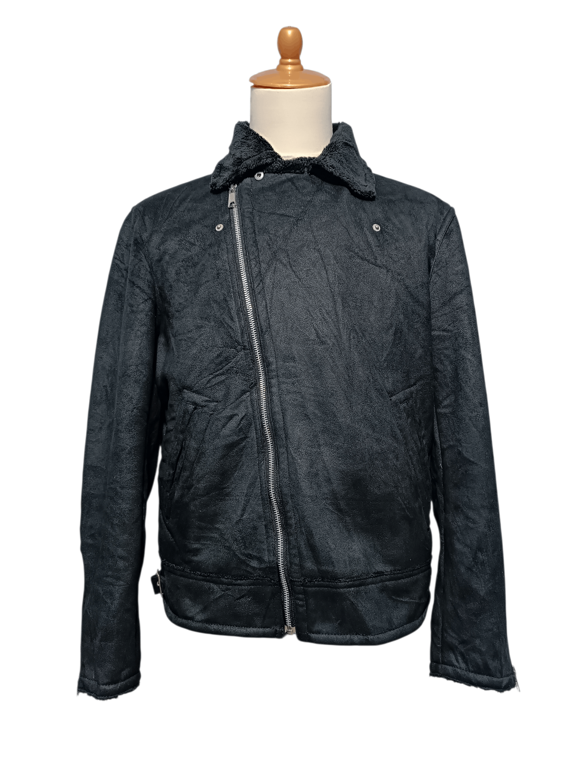 Japanese Brand Comme Ca Ism Suede Mouton Zip Rider Jacket Size US M / EU 48-50 / 2 - 2 Thumbnail