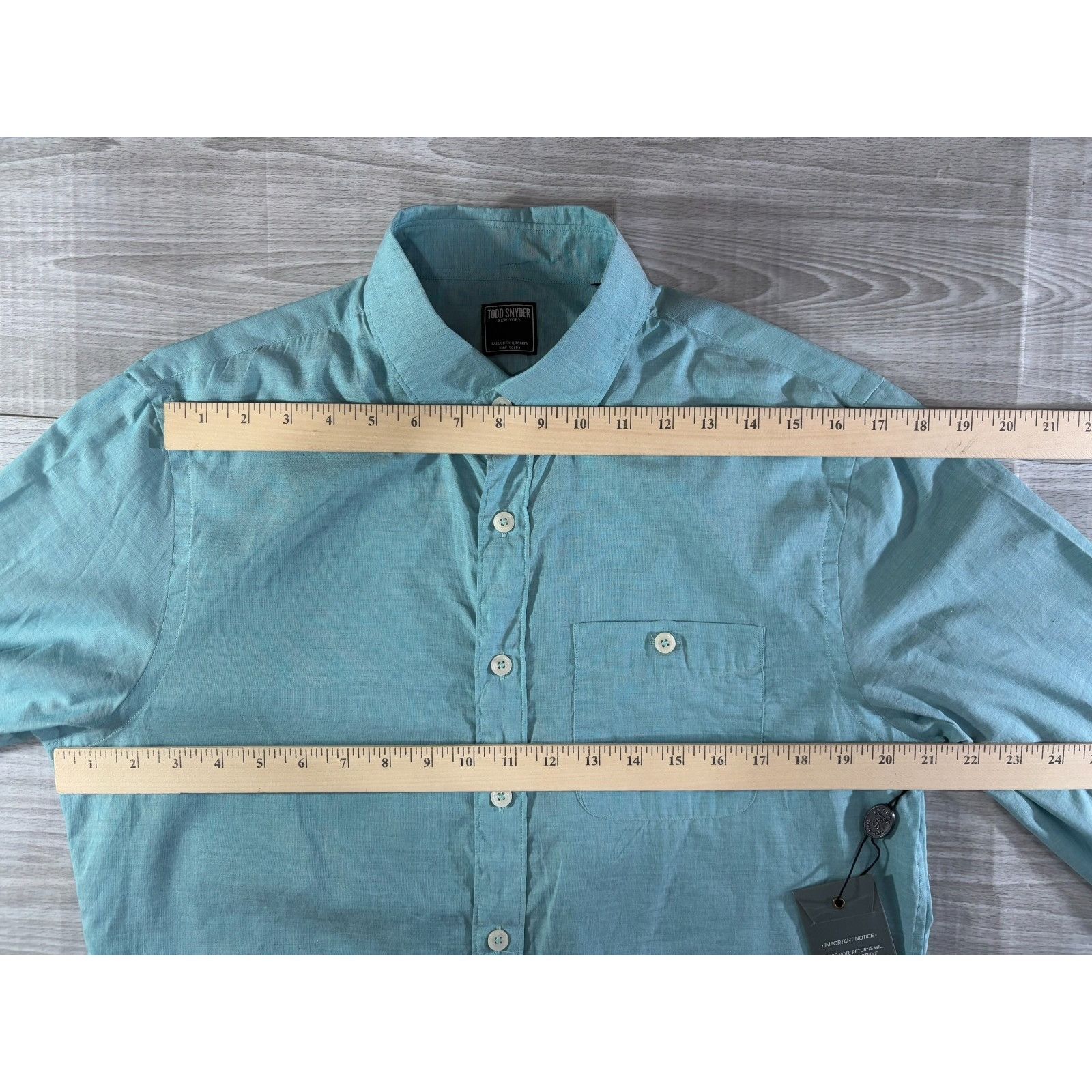 Todd Snyder Todd Snyder tropez cotton button down Shirt size M color tur Size US M / EU 48-50 / 2 - 9 Thumbnail