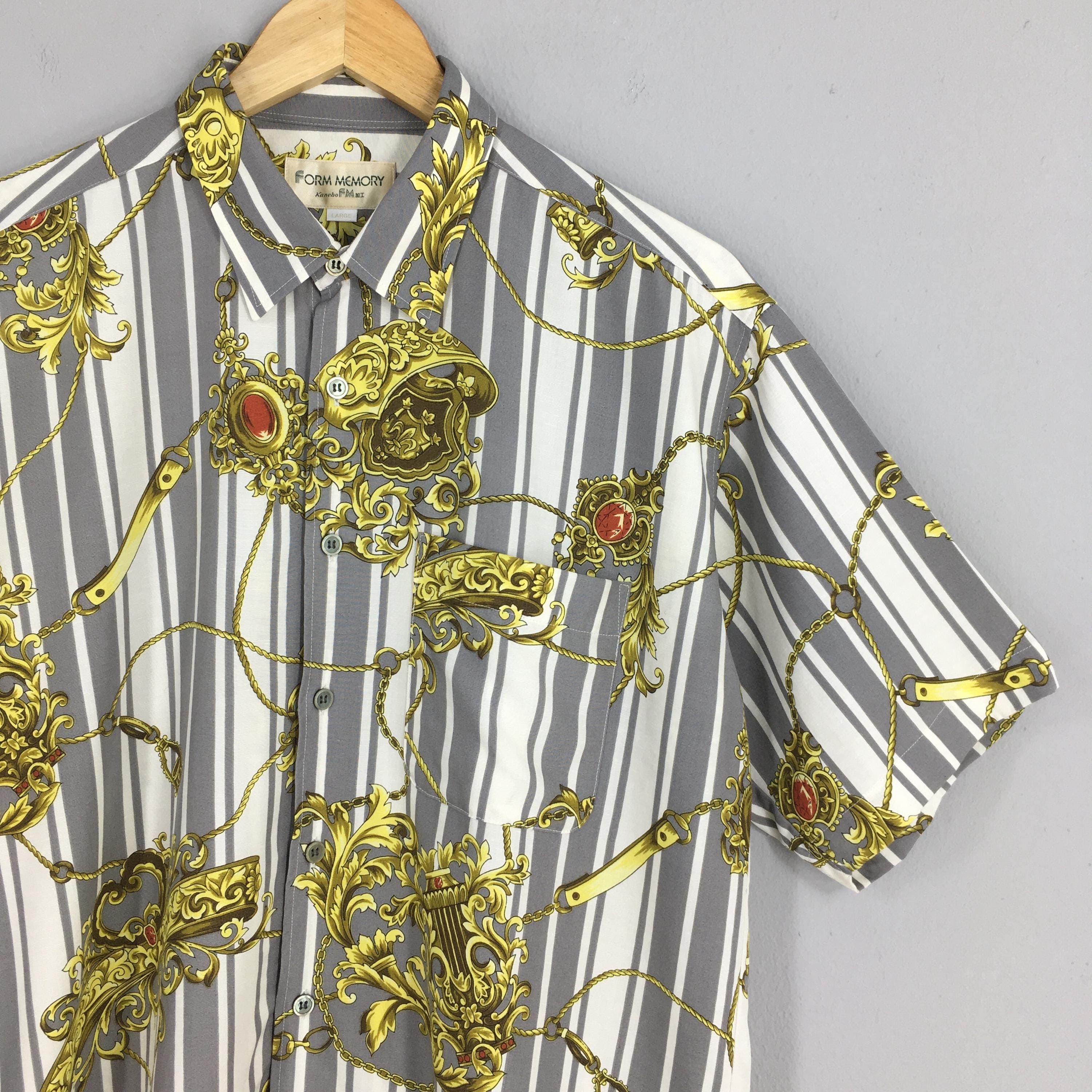 Vintage Vintage 90s Novelty Baroque Rayon Shirt Large Size US L / EU 52-54 / 3 - 2 Thumbnail