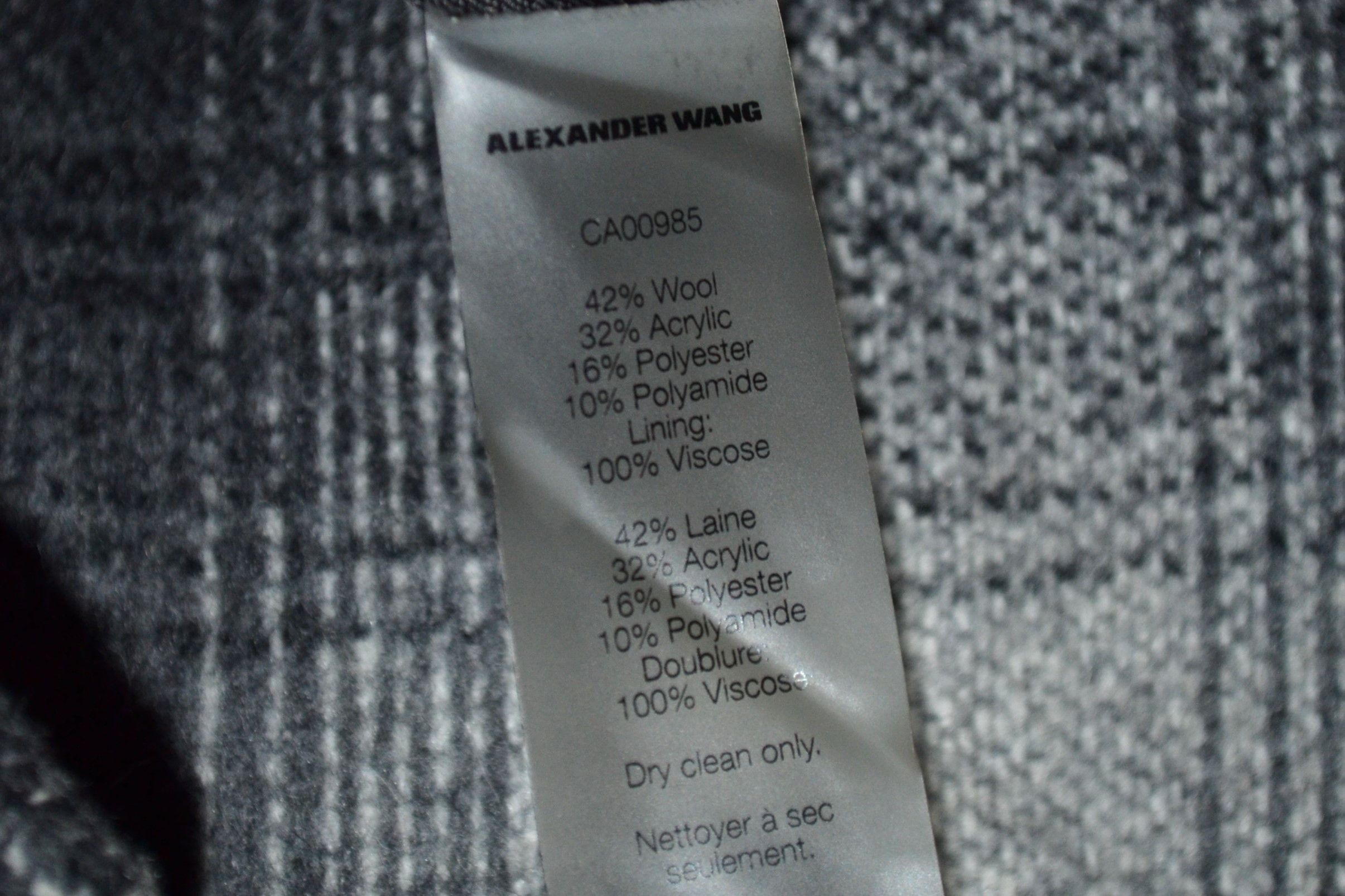 Alexander Wang Alexander Wang Shadow Check Plaid Wool Jacket Fringe Women 4 Size S / US 4 / IT 40 - 11 Thumbnail