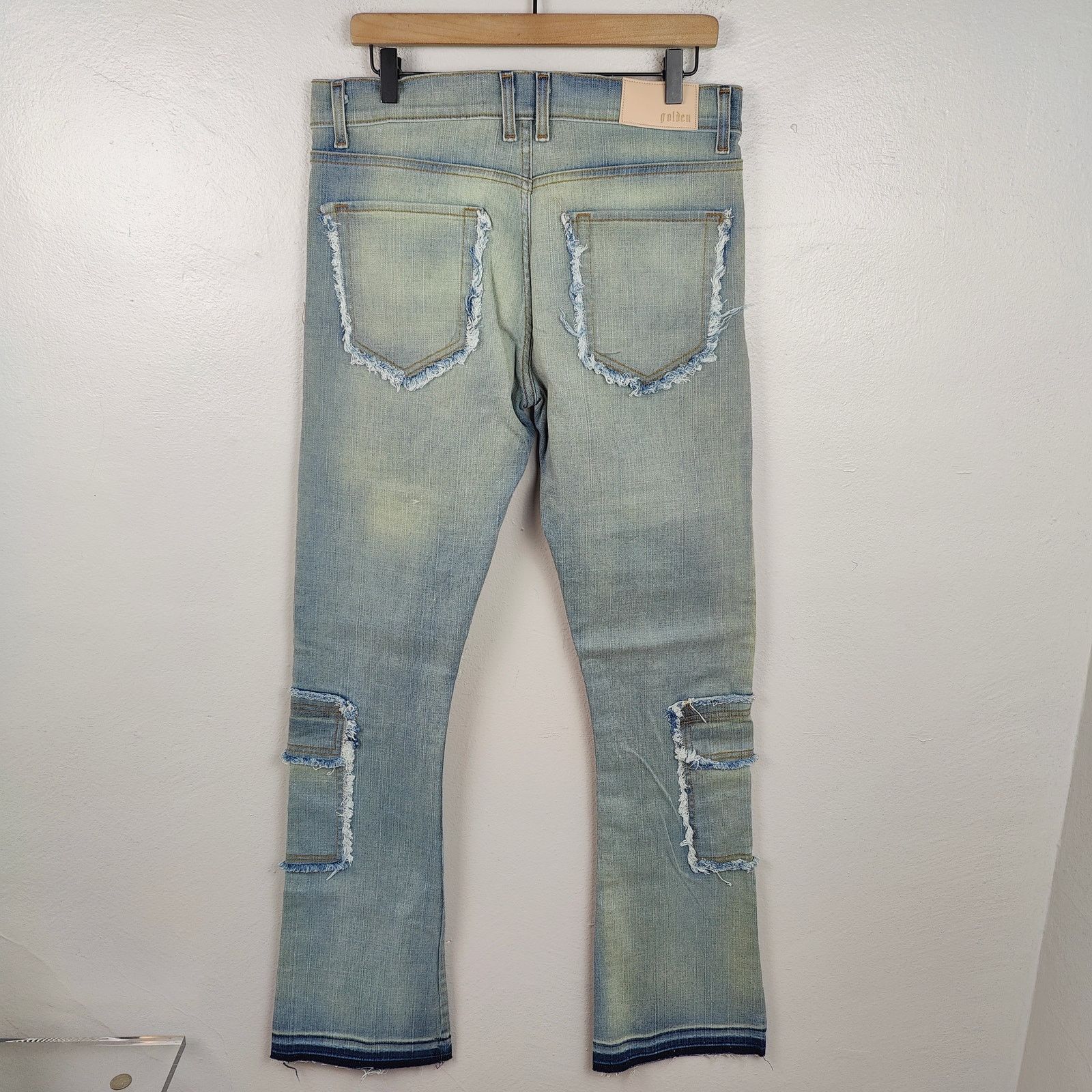 Other Golden Denim The Patchwork Mykonos Flared Jeans Men 34 Cargo Size US 34 / EU 50 - 7 Thumbnail
