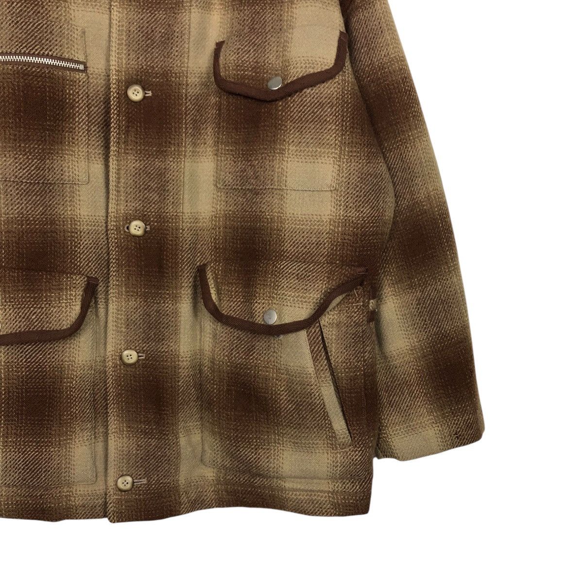 Issey Miyake Rich Brown Tartan Design Vintage Chore Jacket Men's Melrose Size US M / EU 48-50 / 2 - 6 Thumbnail