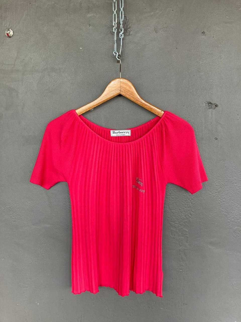 Burberry Vintage Burberry Rib Knit Blouse Size S / US 4 / IT 40 - 1 Thumbnail