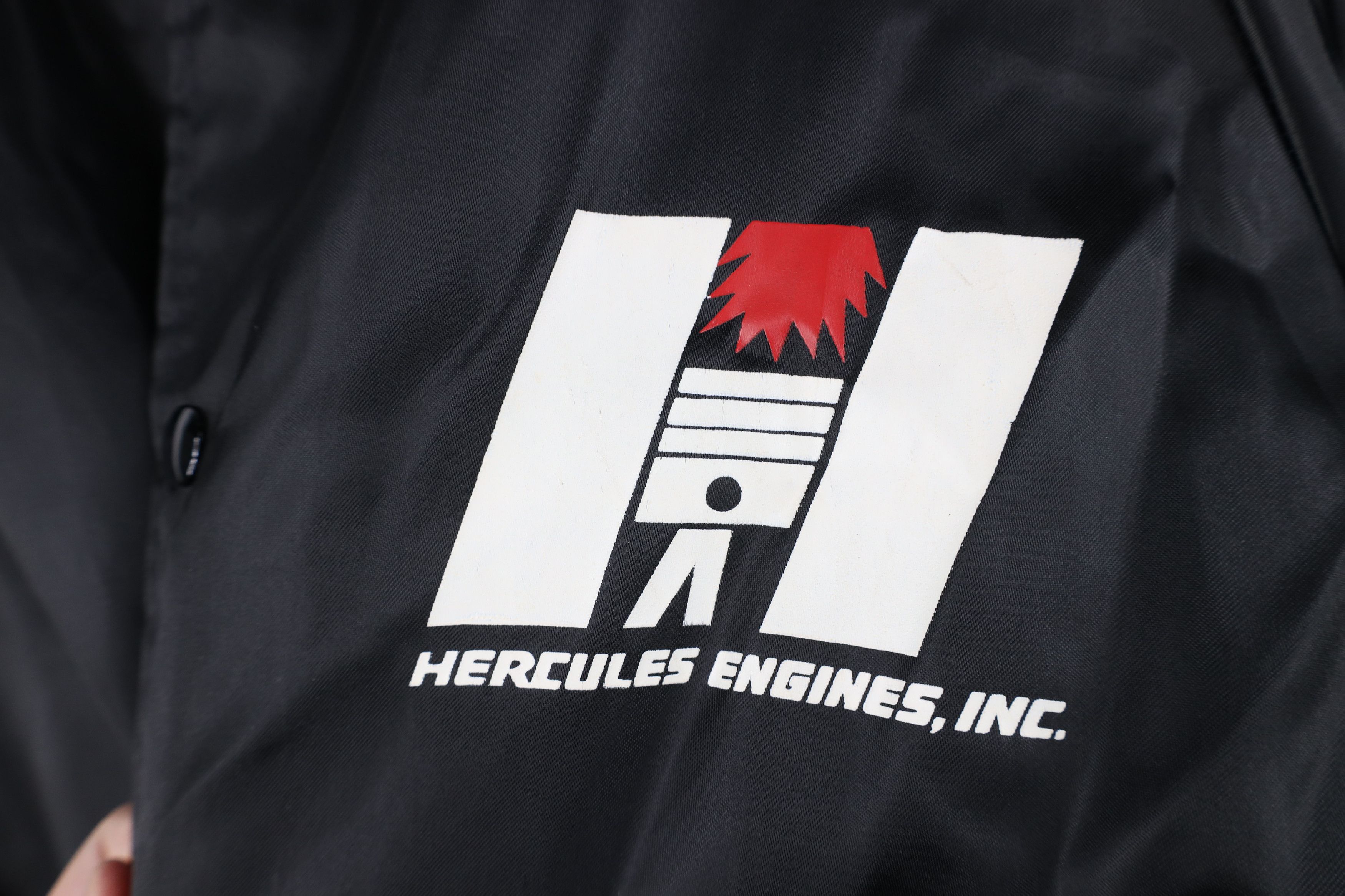 Vintage Vintage 80s Hercules Engines Racing Satin Bomber Jacket USA Size US L / EU 52-54 / 3 - 4 Thumbnail
