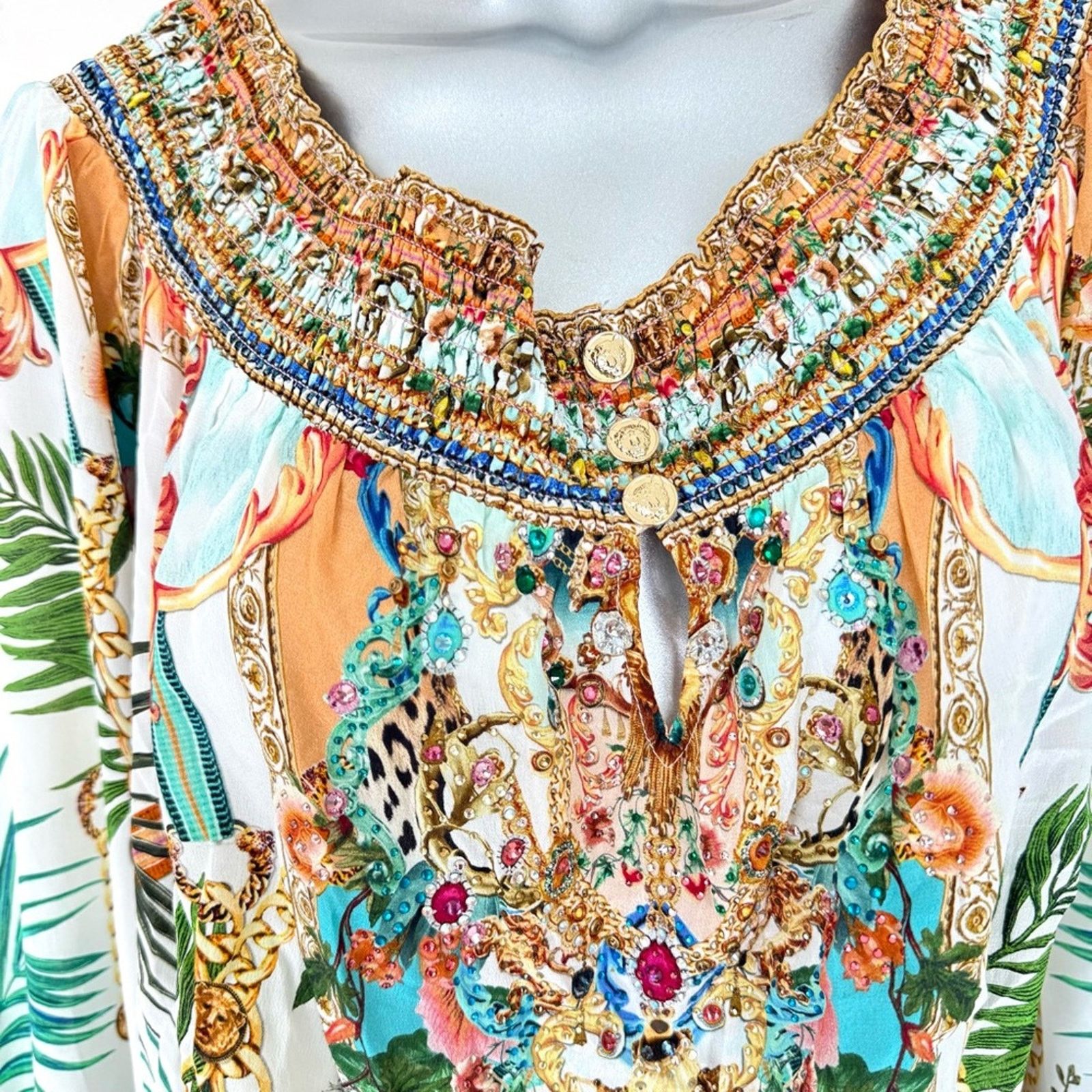 CAMILLA Camilla Silk Off-the-Shoulder Minidress size 12 US 795$ Size XL / US 12-14 / IT 48-50 - 3 Thumbnail
