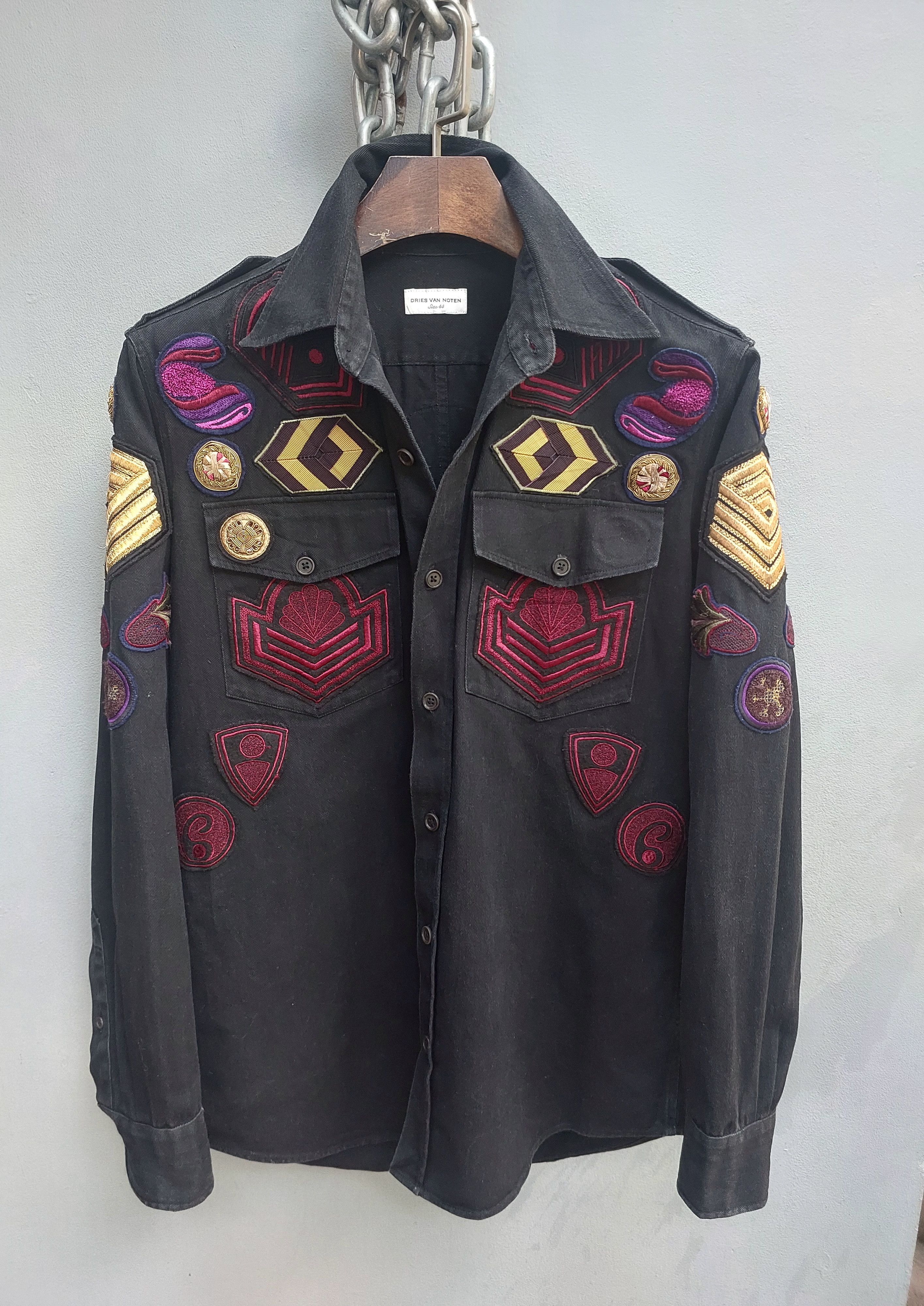 Dries Van Noten Dries Van Noten Patches detailed denim shirt Size US S / EU 44-46 / 1 - 2 Thumbnail