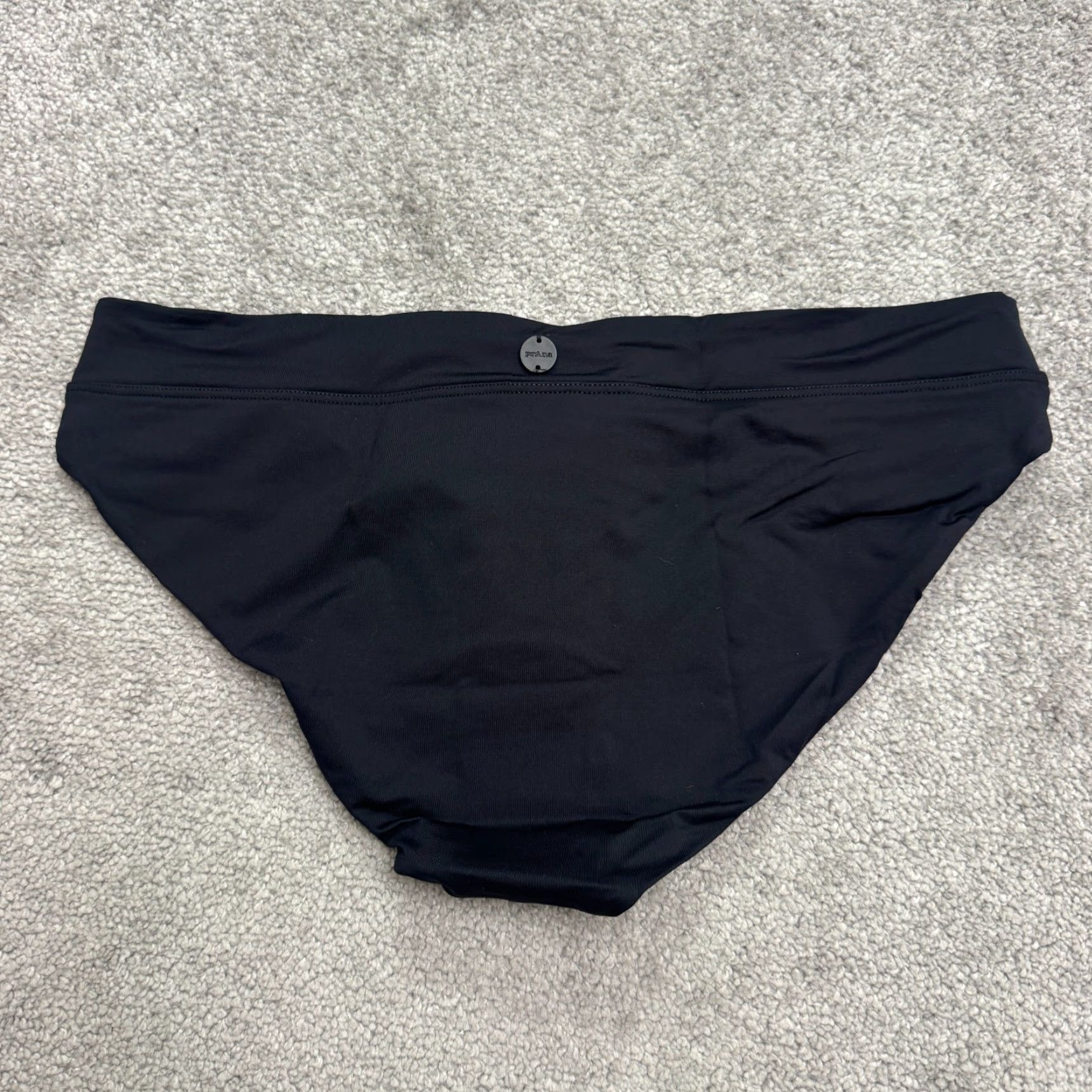 Prana VINTAGE Prana Women's Bikini Bottom Swimwear Active Beach Medium Black Nylon Spandex Size 32" / US 10 / IT 46 - 2 Thumbnail