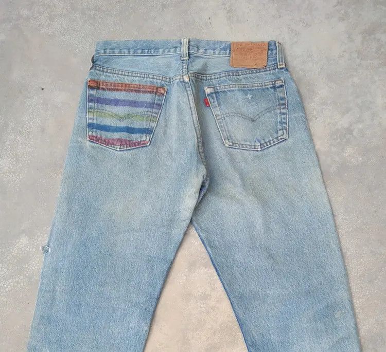 Levi's × Vintage 80s Vintage Levis 501 Made In USA Distressed Jeans 29x30 Size US 29 - 4 Thumbnail