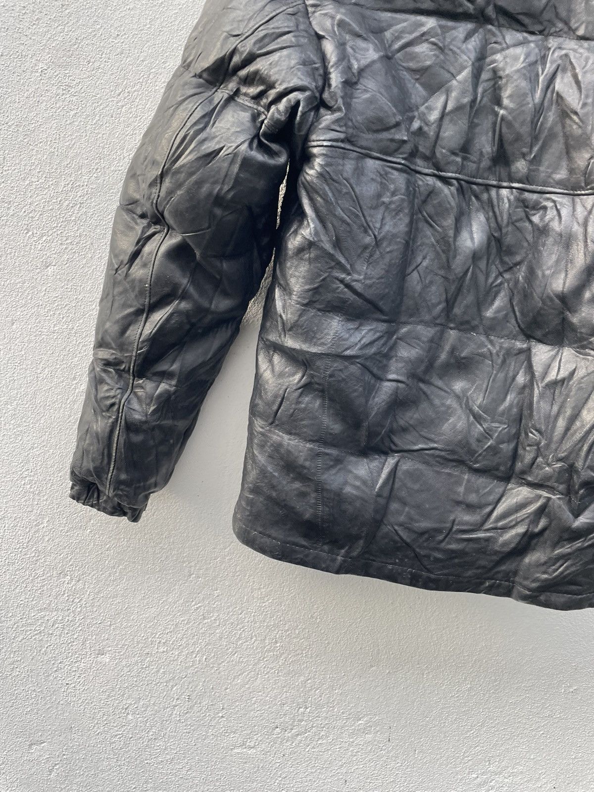 Vintage Vtg Heroes Line Goose Down Leather Puffer Jacket Size 34 Size US XXS / EU 40 - 9 Thumbnail